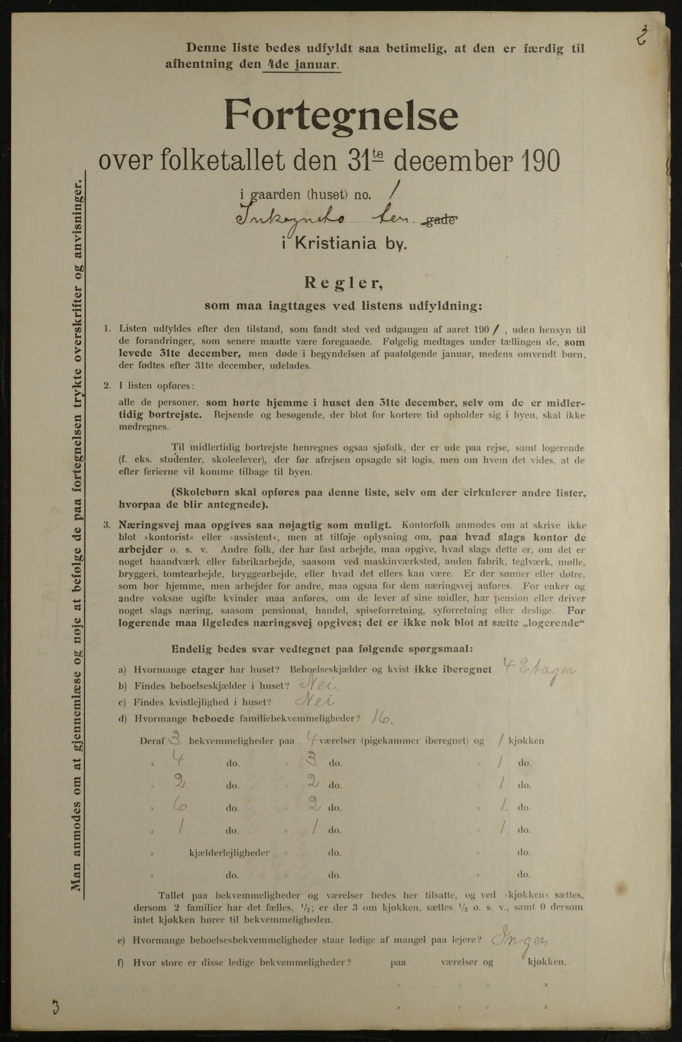 OBA, Municipal Census 1901 for Kristiania, 1901, p. 6997