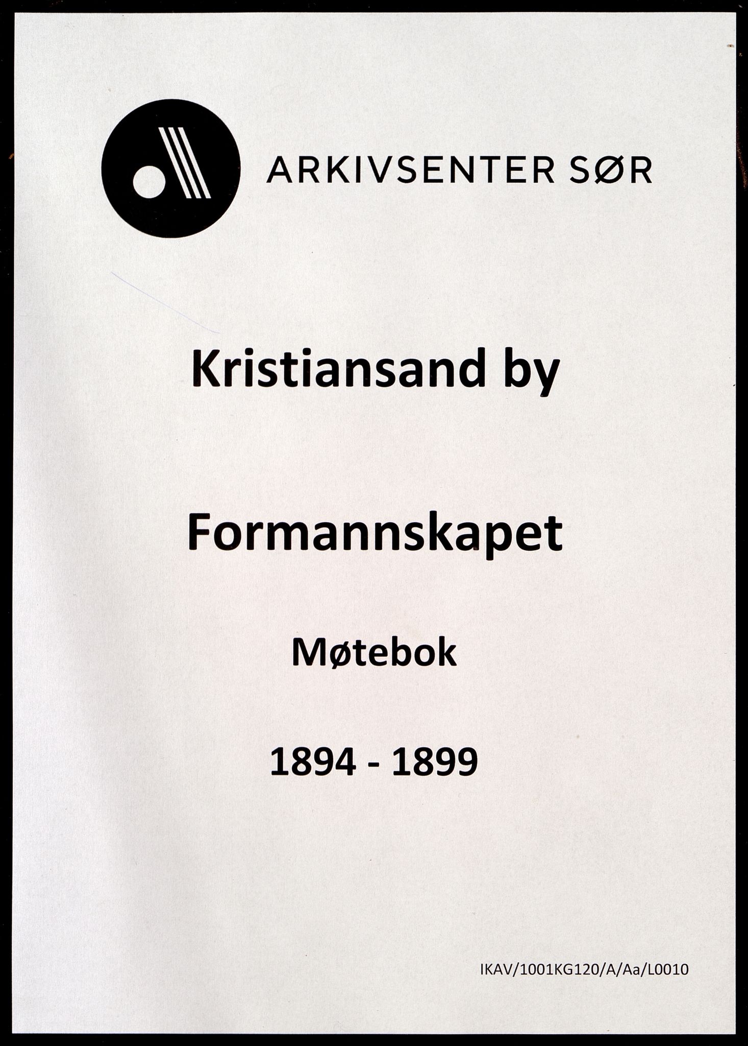 Kristiansand By - Formannskapet, IKAV/1001KG120/A/Aa/L0010: Møtebok (d), 1894-1899