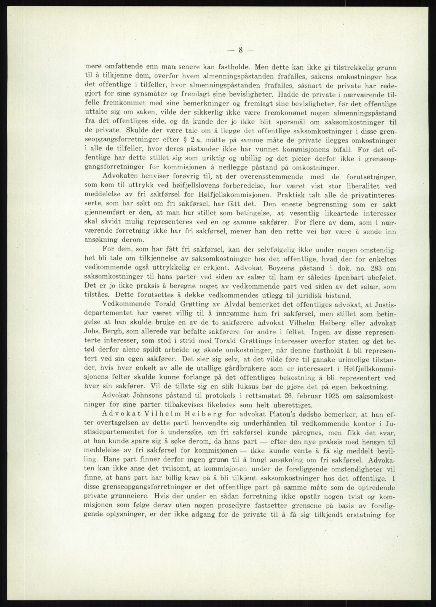 Høyfjellskommisjonen, AV/RA-S-1546/X/Xa/L0001: Nr. 1-33, 1909-1953, p. 3663