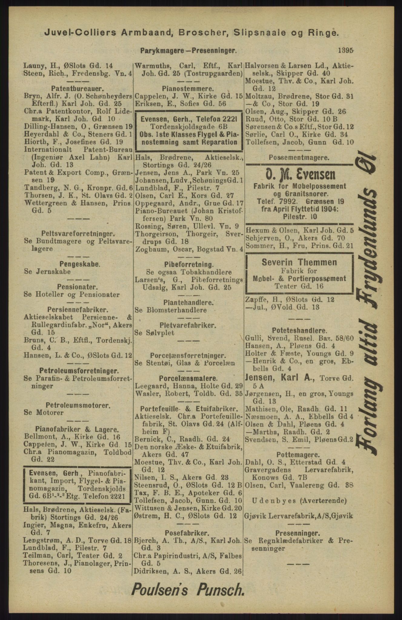 Kristiania/Oslo adressebok, PUBL/-, 1904, p. 1395