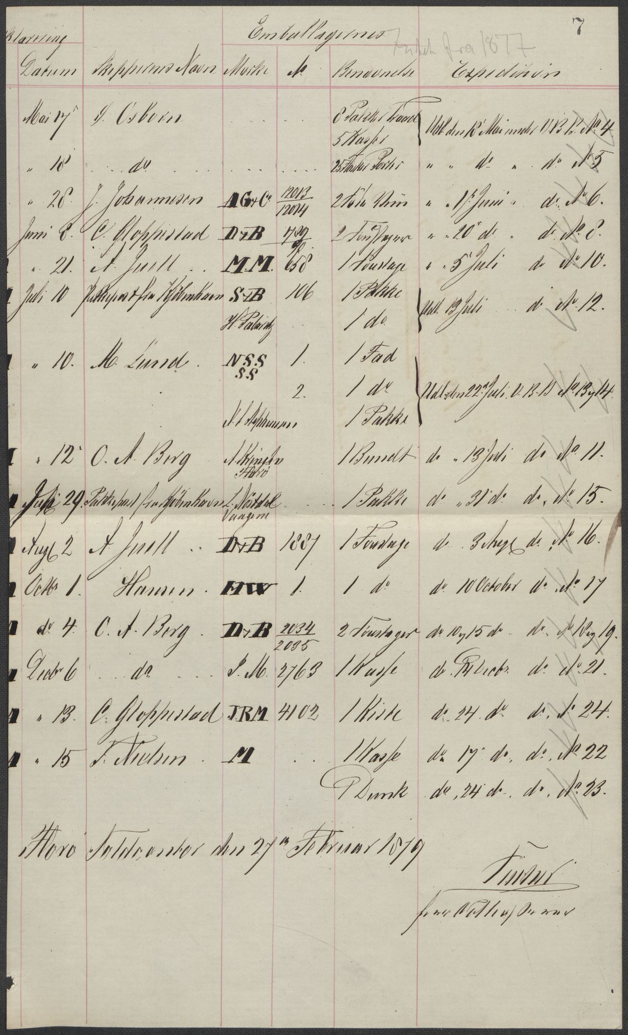 Riksarkivets diplomsamling, AV/RA-EA-5965/F15/L0025: Prestearkiv - Vestfold, 1572-1782, p. 10