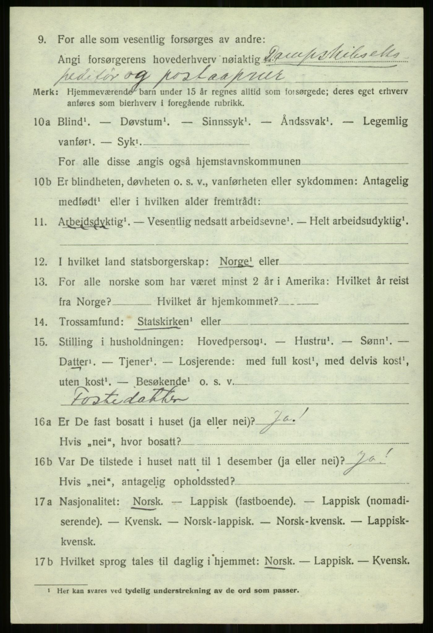 SATØ, 1920 census for Helgøy, 1920, p. 2008