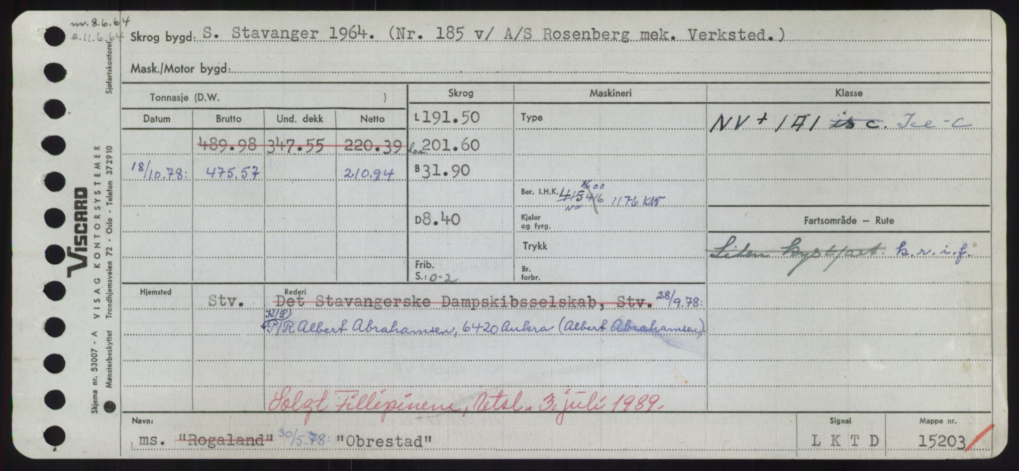 Sjøfartsdirektoratet med forløpere, Skipsmålingen, RA/S-1627/H/Hd/L0028: Fartøy, O, p. 47