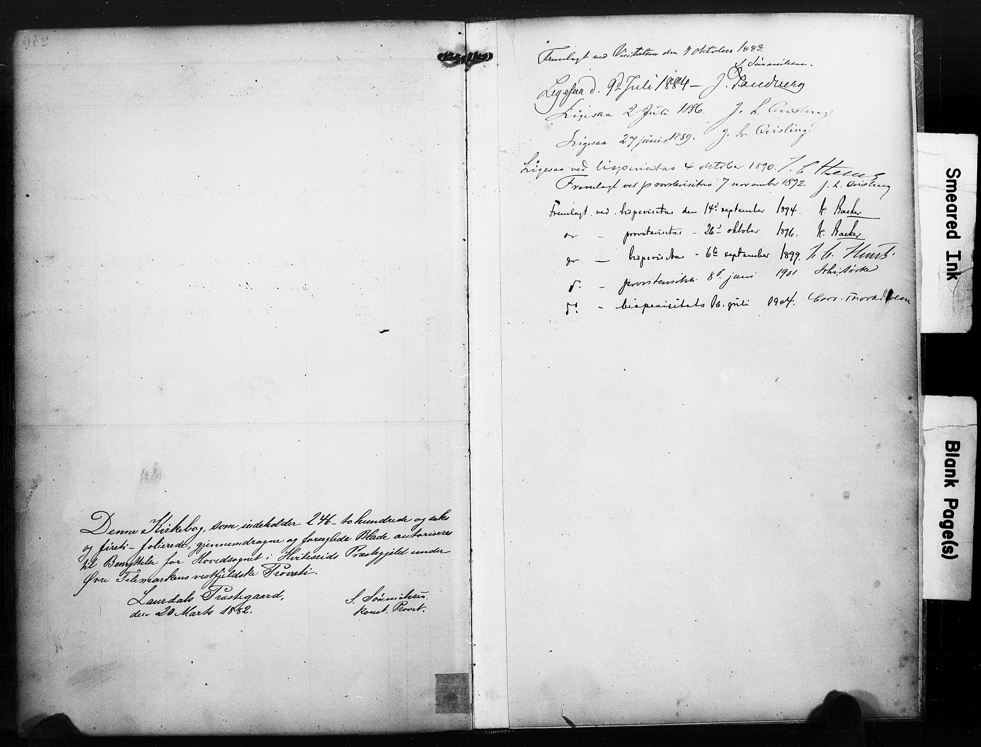 Kviteseid kirkebøker, AV/SAKO-A-276/F/Fa/L0008: Parish register (official) no. I 8, 1882-1903
