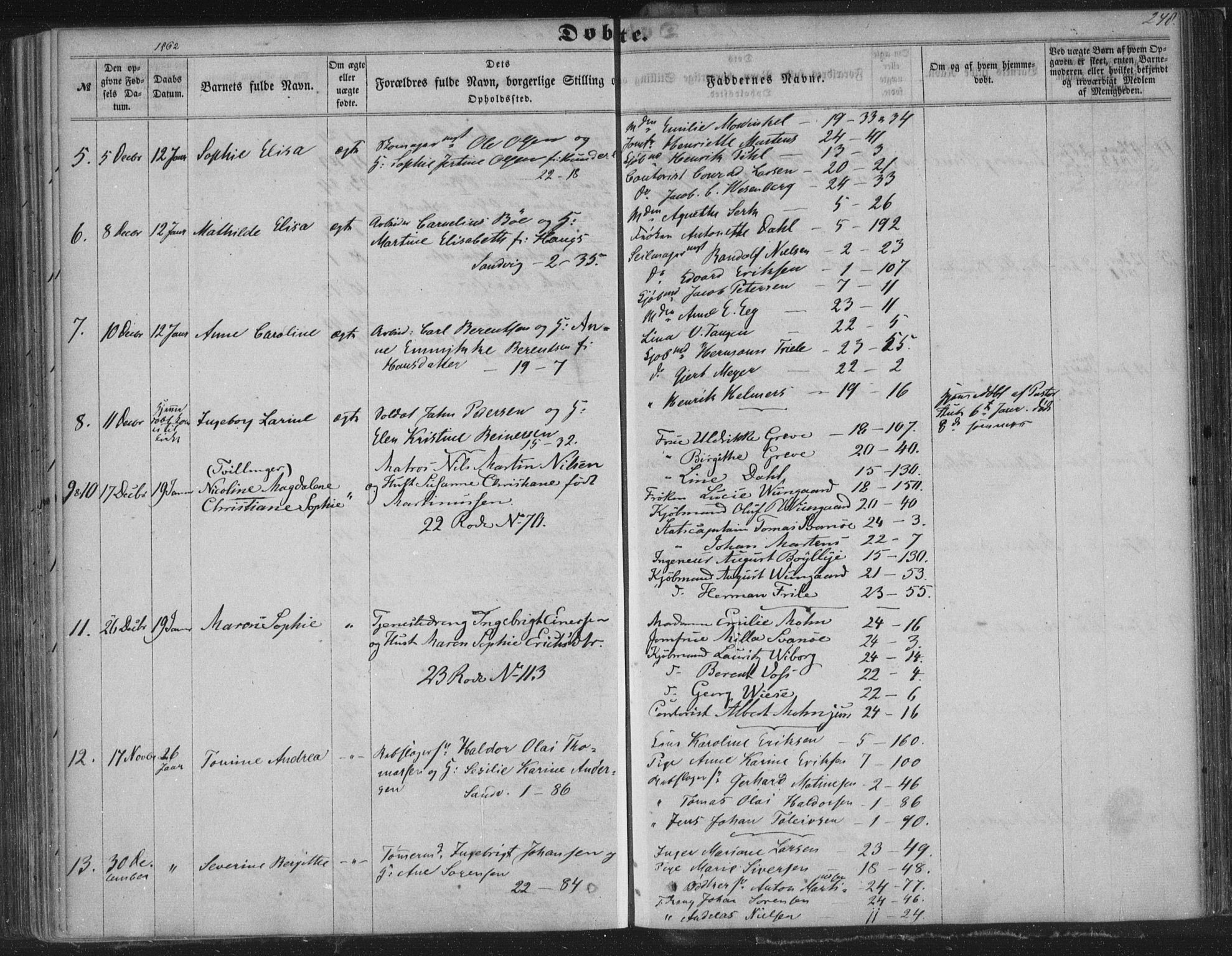 Korskirken sokneprestembete, AV/SAB-A-76101/H/Haa/L0018: Parish register (official) no. B 4, 1857-1866, p. 248