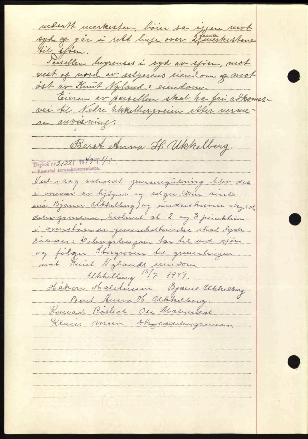 Romsdal sorenskriveri, AV/SAT-A-4149/1/2/2C: Mortgage book no. A10, 1941-1941, Diary no: : 1322/1941