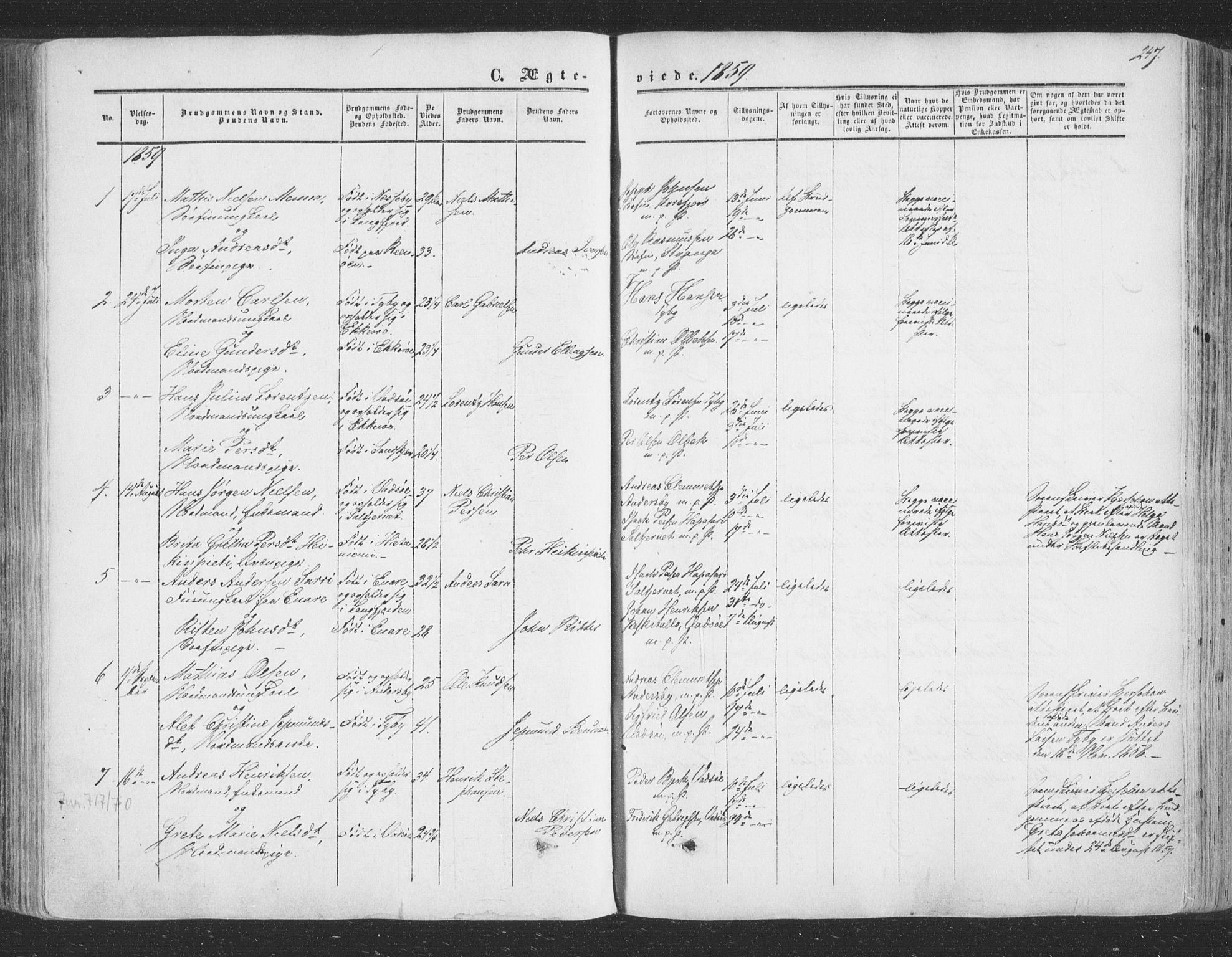 Vadsø sokneprestkontor, SATØ/S-1325/H/Ha/L0004kirke: Parish register (official) no. 4, 1854-1880, p. 247