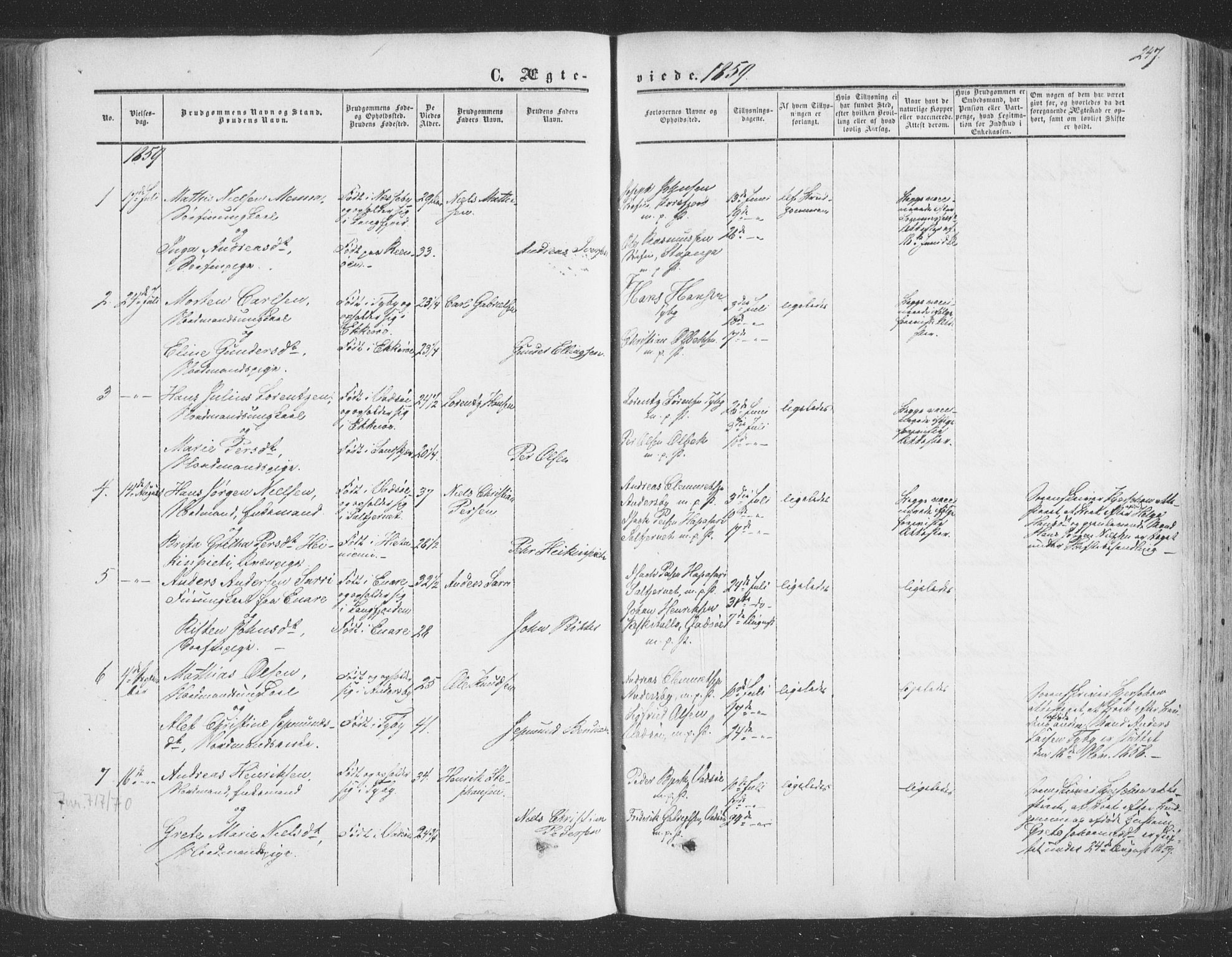 Vadsø sokneprestkontor, AV/SATØ-S-1325/H/Ha/L0004kirke: Parish register (official) no. 4, 1854-1880, p. 247