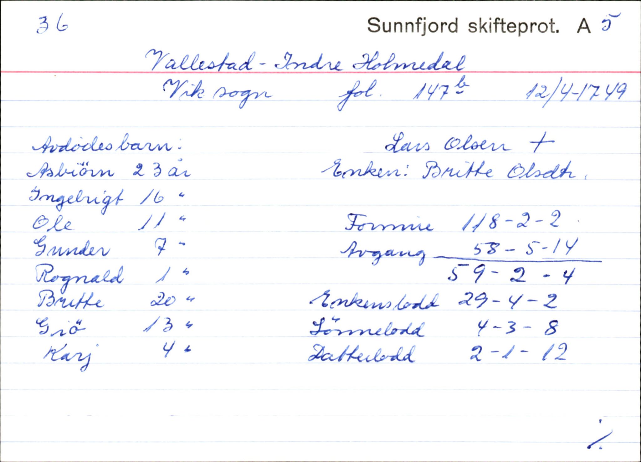 Skiftekort ved Statsarkivet i Bergen, SAB/SKIFTEKORT/003/L0003: Skifteprotokoll nr. 4-5, 1737-1751, p. 848