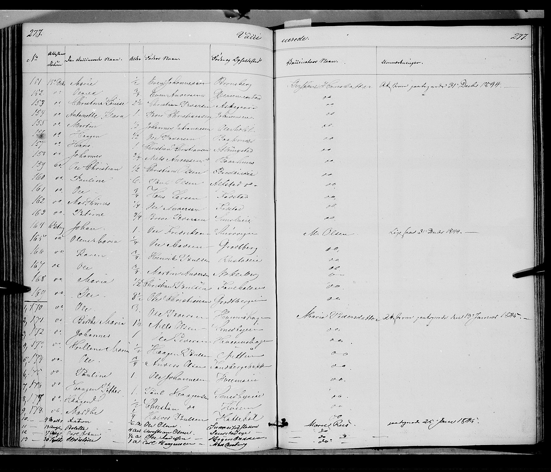 Østre Toten prestekontor, SAH/PREST-104/H/Ha/Haa/L0002: Parish register (official) no. 2, 1840-1847, p. 277