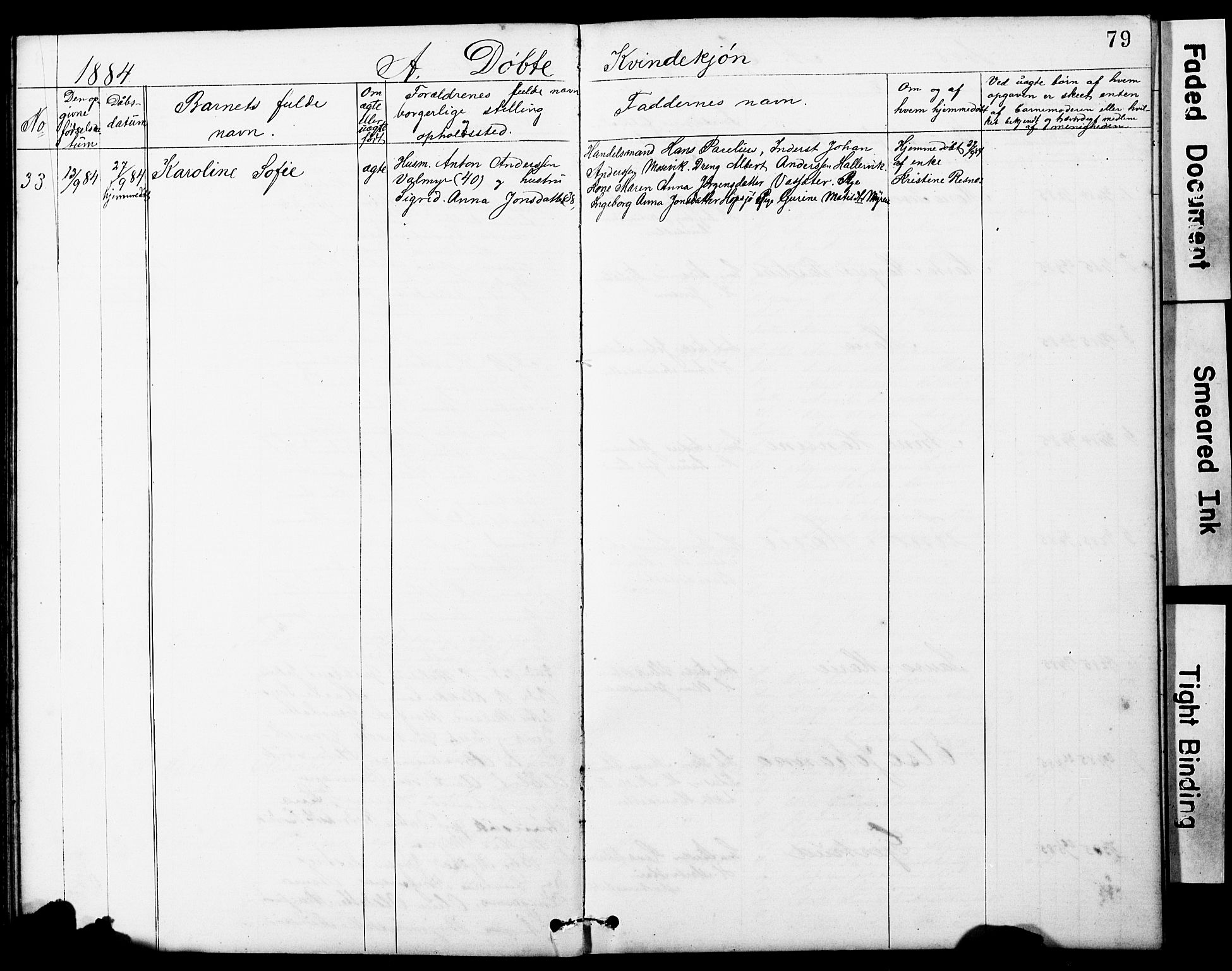 Ministerialprotokoller, klokkerbøker og fødselsregistre - Sør-Trøndelag, SAT/A-1456/634/L0541: Parish register (copy) no. 634C03, 1874-1891, p. 79