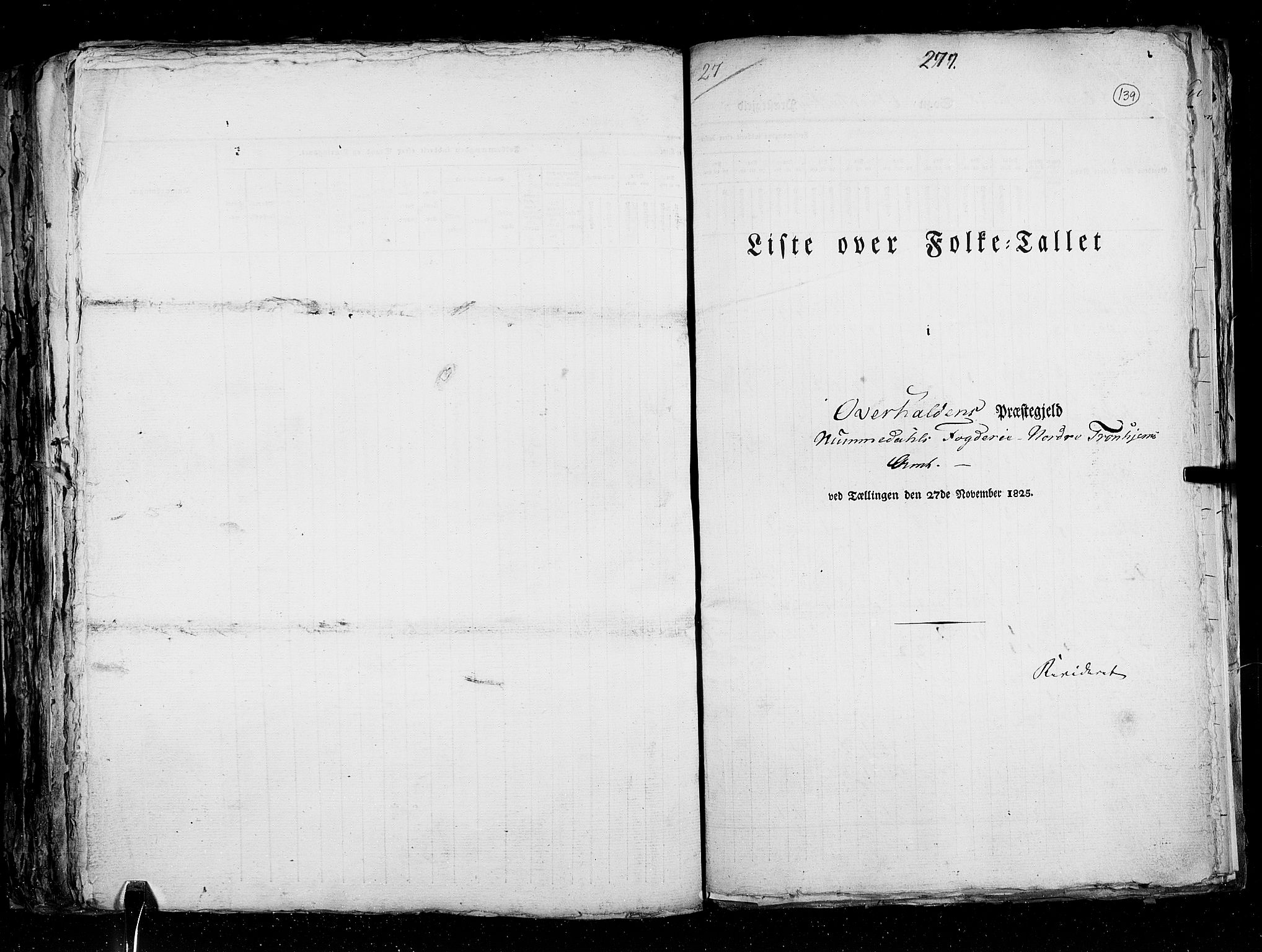 RA, Census 1825, vol. 17: Nordre Trondhjem amt, 1825, p. 139