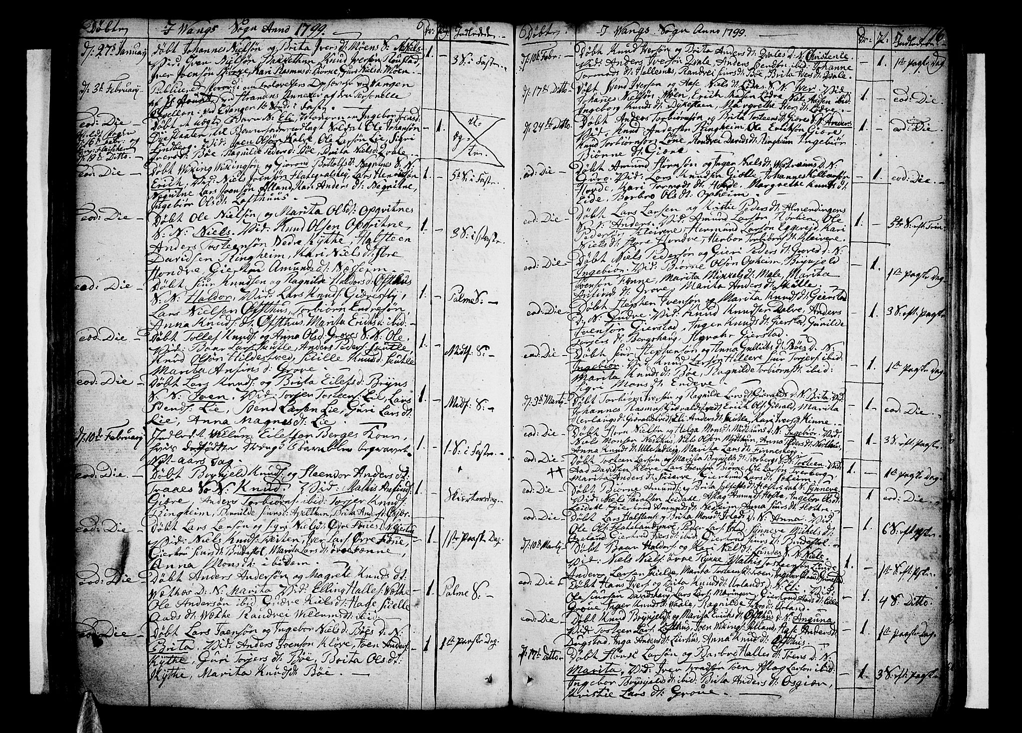 Voss sokneprestembete, SAB/A-79001/H/Haa: Parish register (official) no. A 9, 1780-1810, p. 176