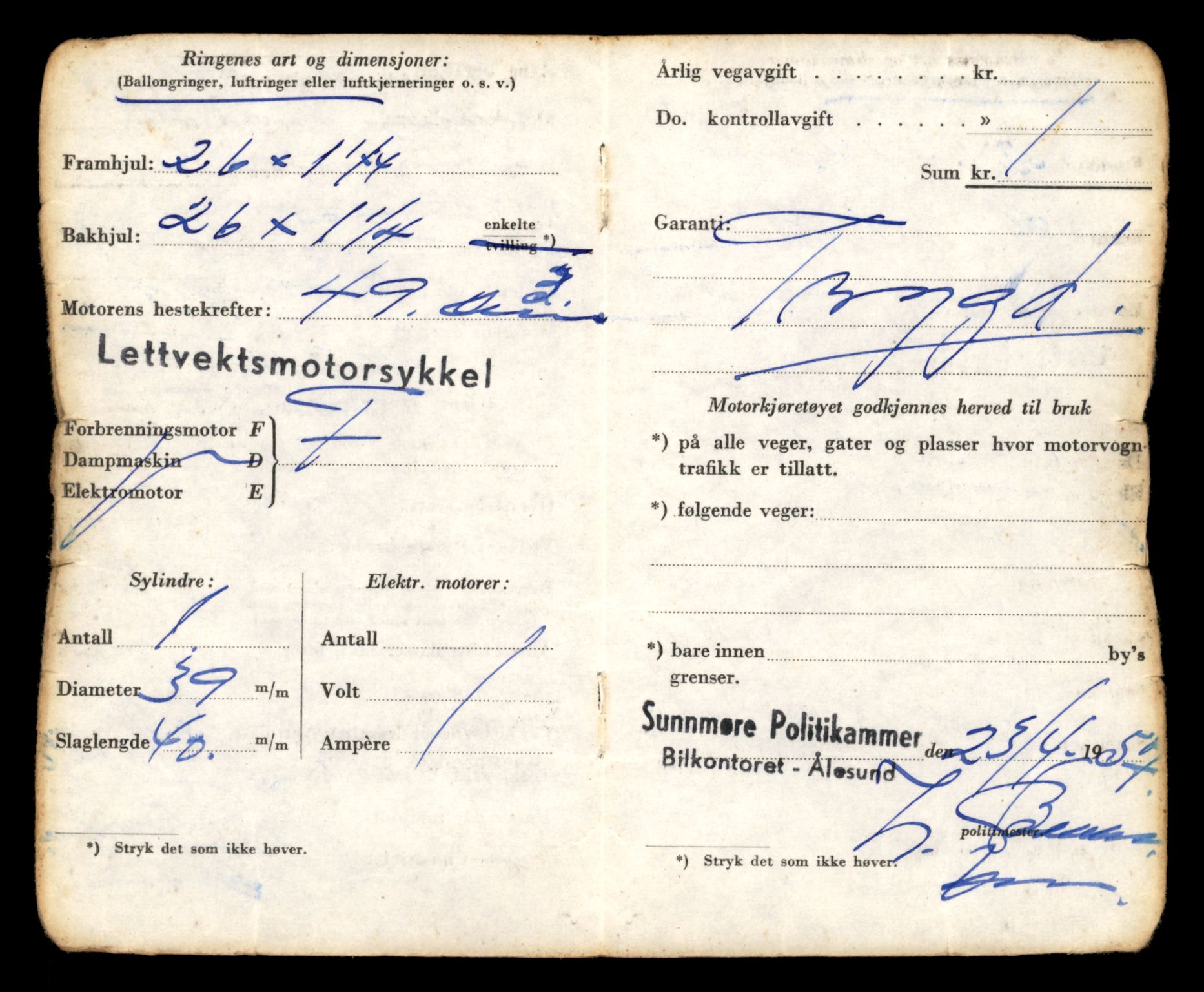 Møre og Romsdal vegkontor - Ålesund trafikkstasjon, SAT/A-4099/F/Fe/L0029: Registreringskort for kjøretøy T 11430 - T 11619, 1927-1998, p. 2570