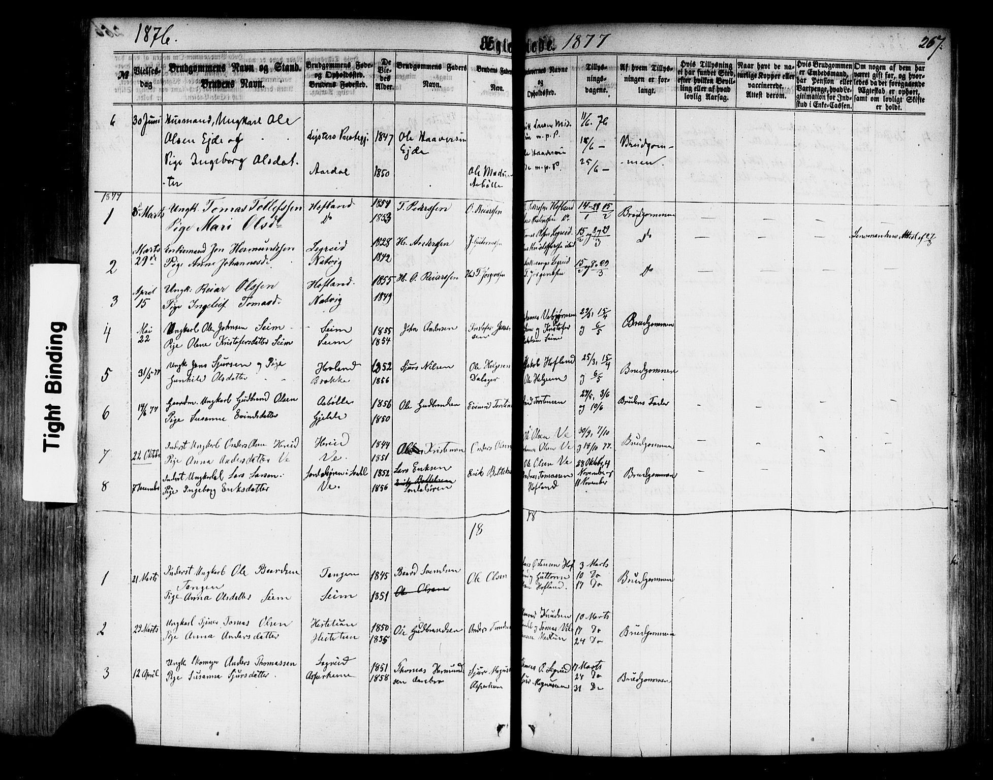 Årdal sokneprestembete, SAB/A-81701: Parish register (official) no. A 3, 1863-1886, p. 267