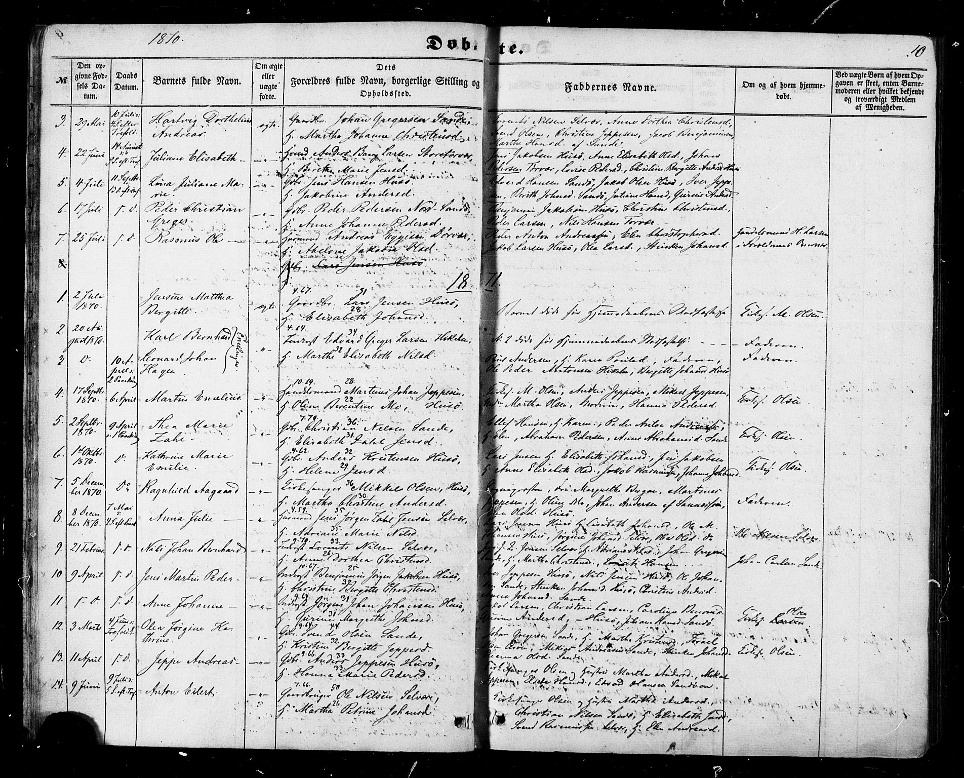 Ministerialprotokoller, klokkerbøker og fødselsregistre - Nordland, SAT/A-1459/840/L0579: Parish register (official) no. 840A01, 1863-1887, p. 10