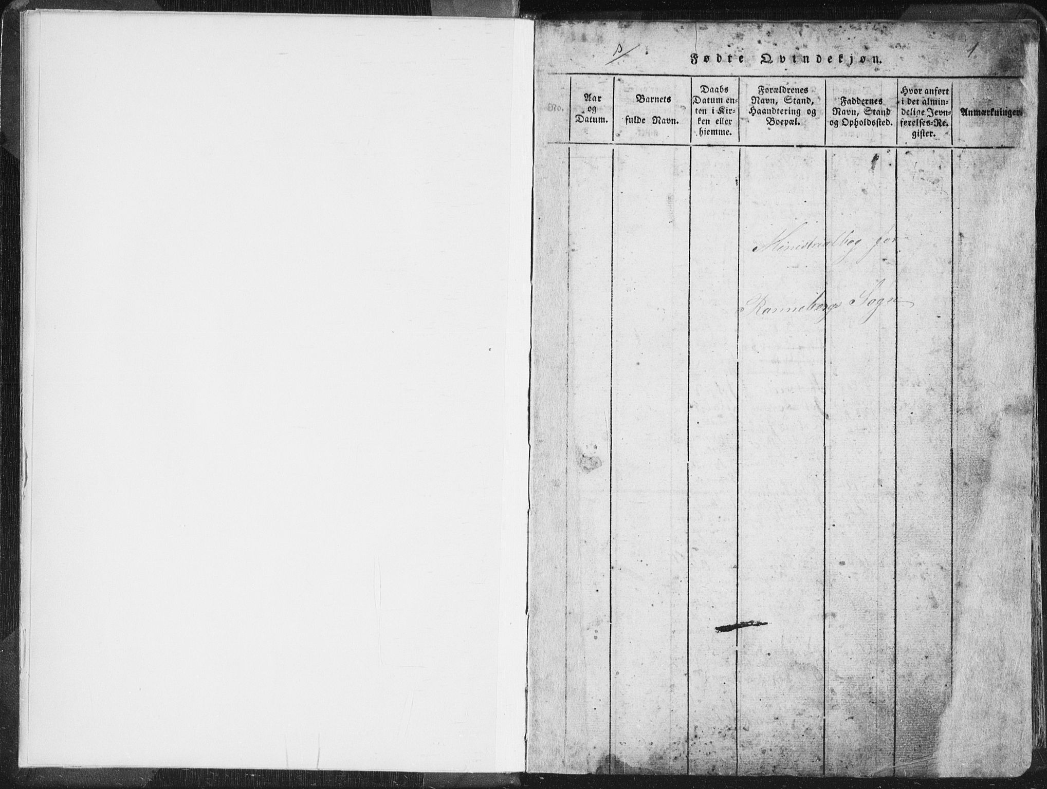 Hetland sokneprestkontor, SAST/A-101826/30/30BA/L0001: Parish register (official) no. A 1, 1816-1856, p. 1