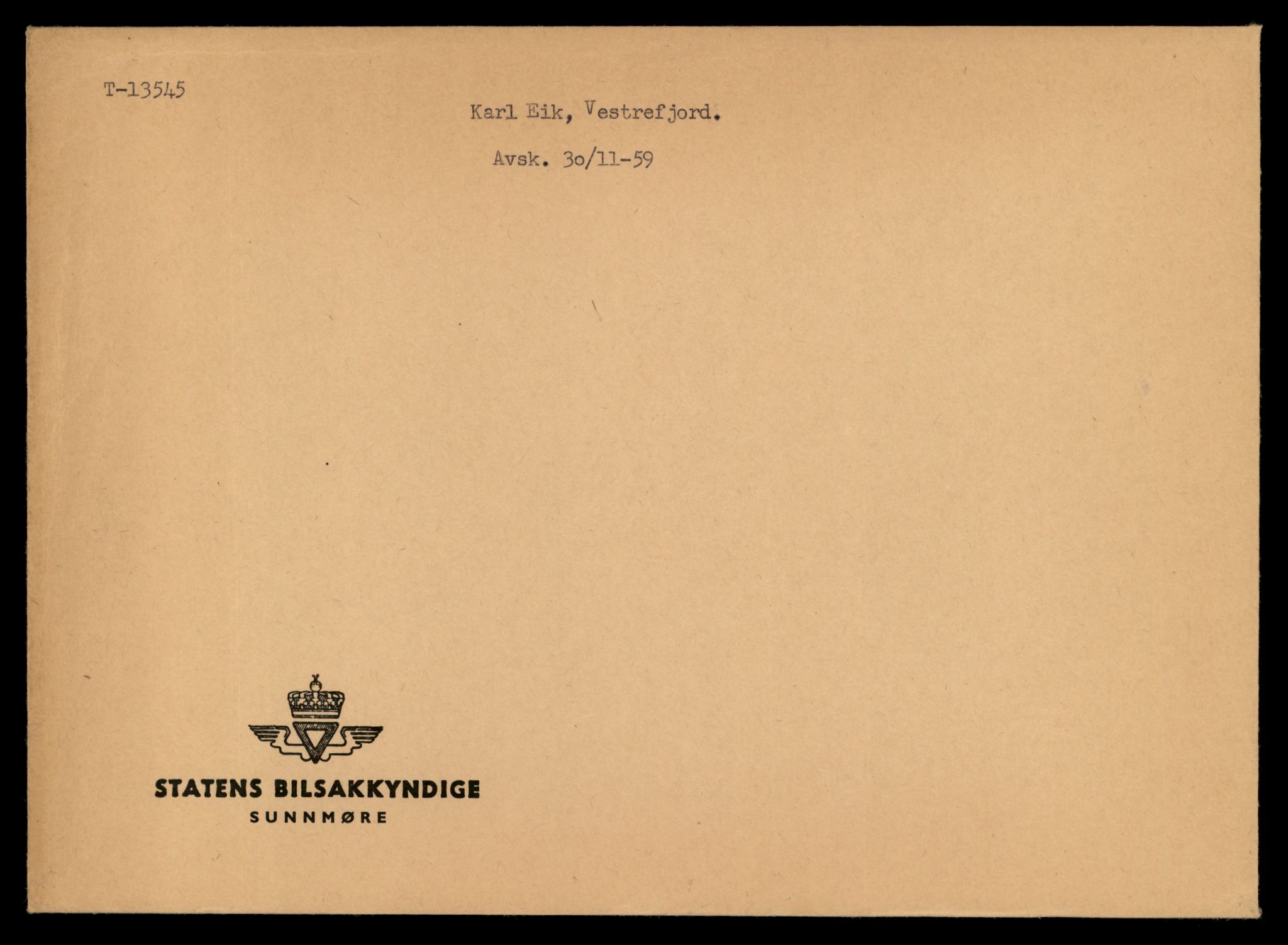 Møre og Romsdal vegkontor - Ålesund trafikkstasjon, AV/SAT-A-4099/F/Fe/L0040: Registreringskort for kjøretøy T 13531 - T 13709, 1927-1998, p. 297