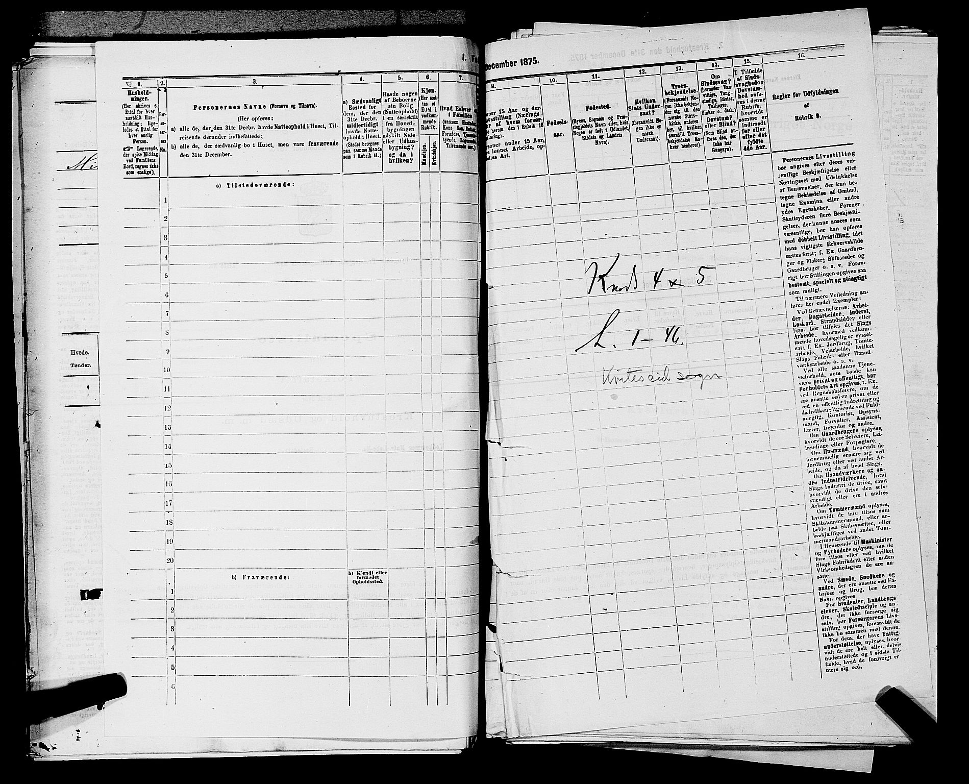 SAKO, 1875 census for 0829P Kviteseid, 1875, p. 380