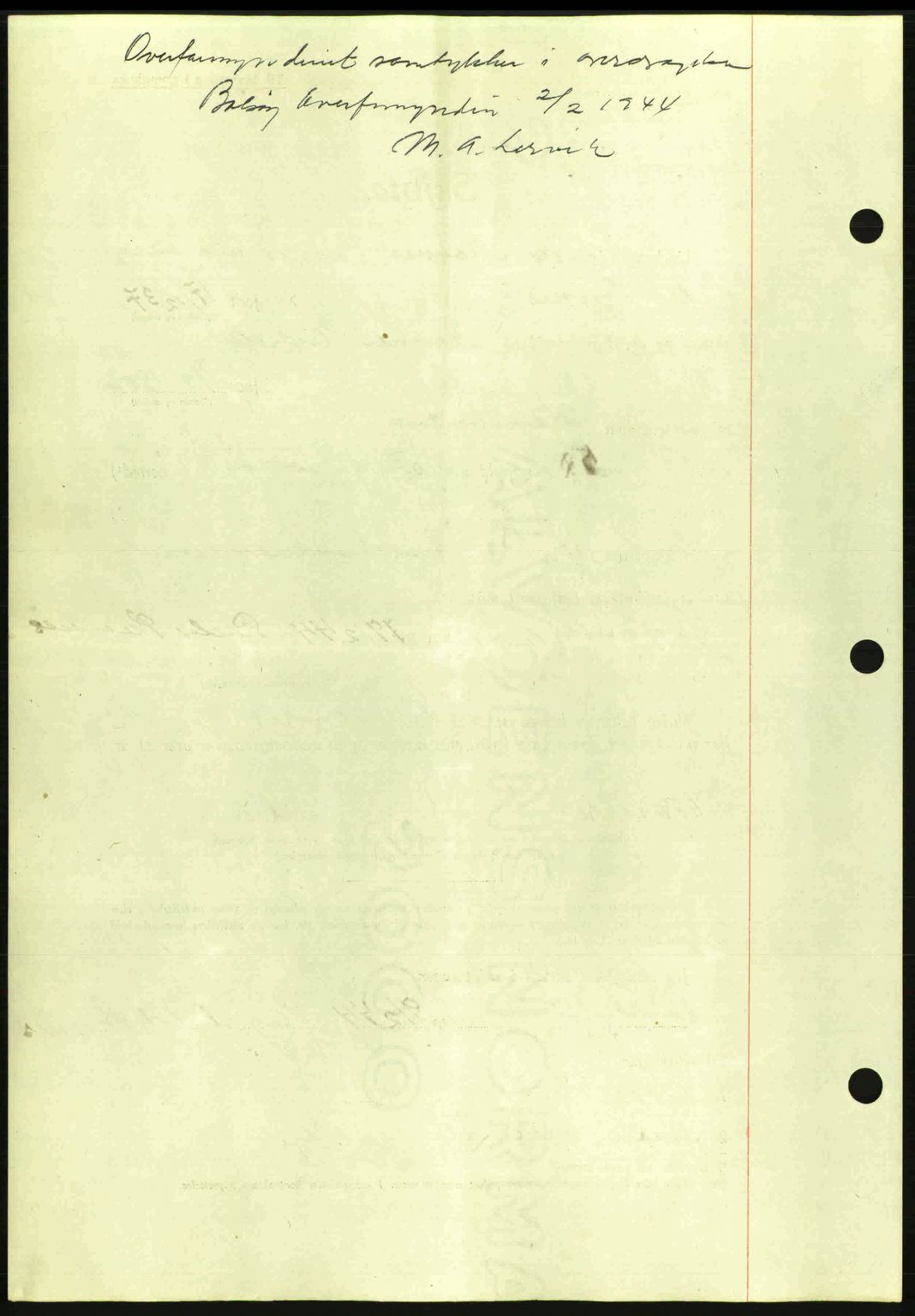 Romsdal sorenskriveri, AV/SAT-A-4149/1/2/2C: Mortgage book no. A15, 1943-1944, Diary no: : 257/1944