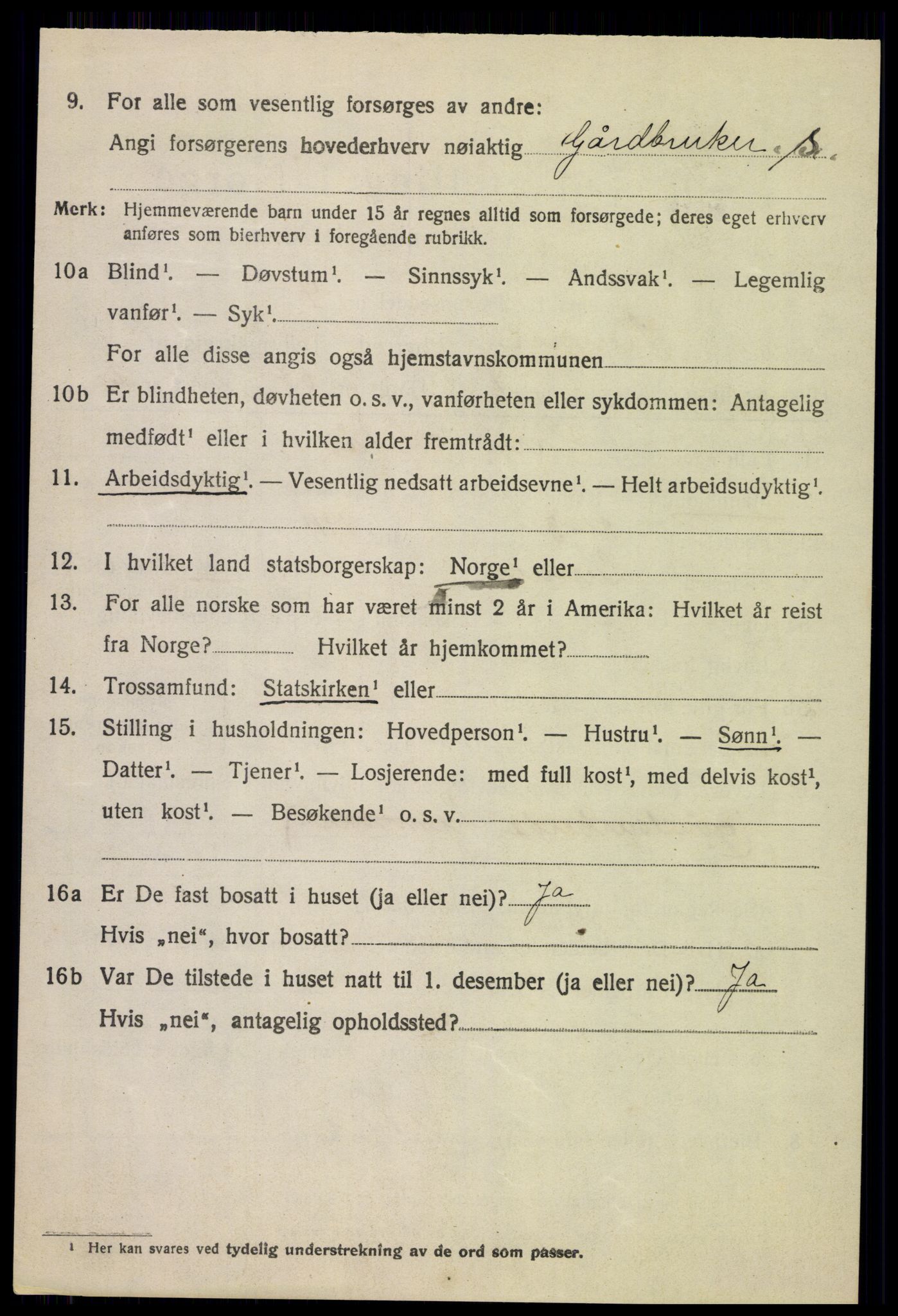 SAH, 1920 census for Lunner, 1920, p. 5432