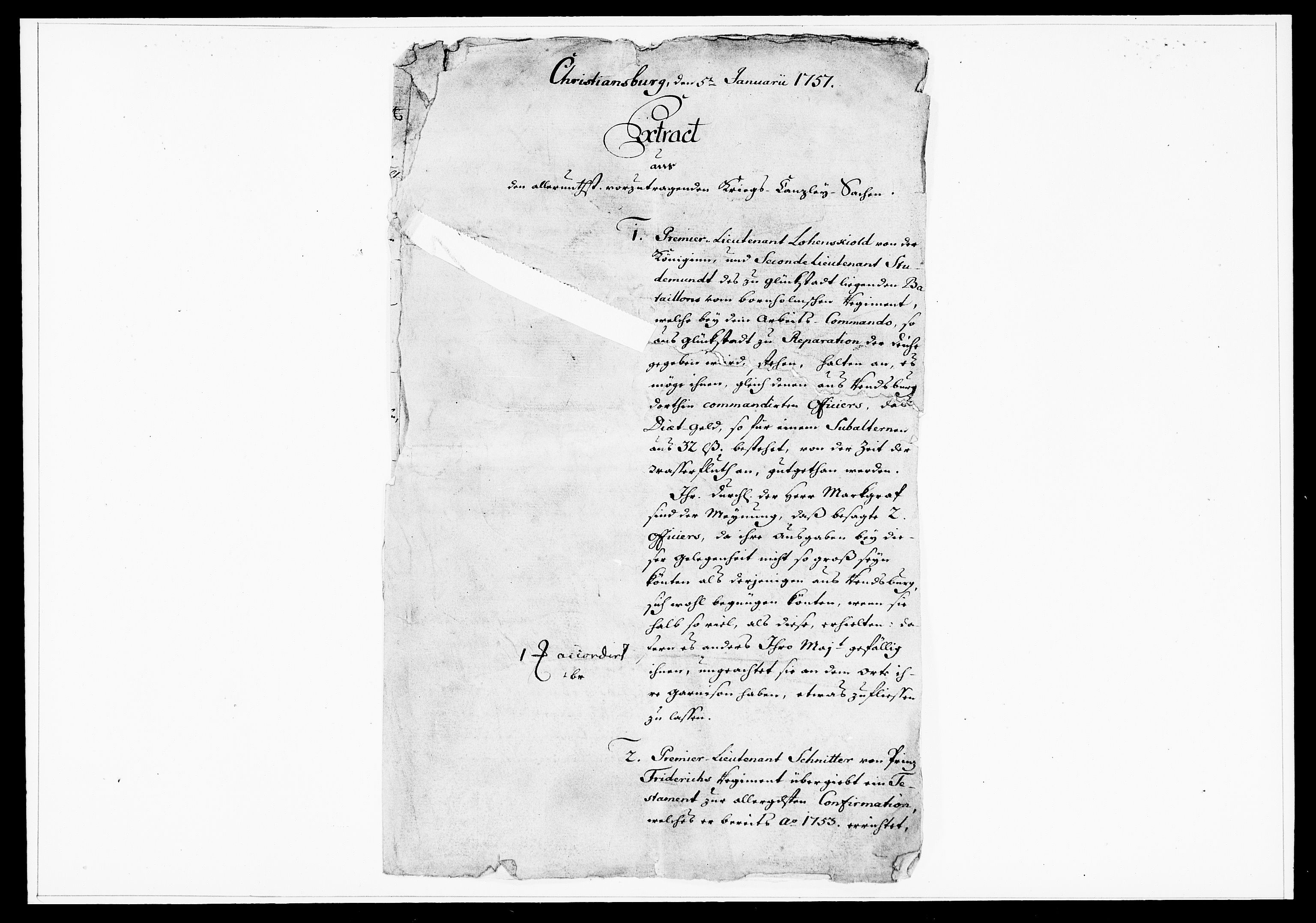 Krigskollegiet, Krigskancelliet, DRA/A-0006/-/1283-1296: Refererede sager, 1757, p. 2