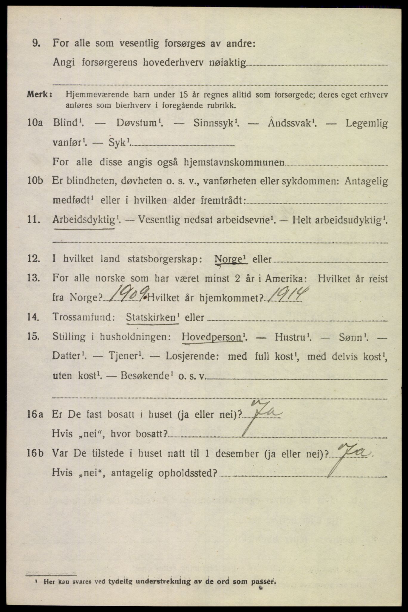 SAK, 1920 census for Sør-Audnedal, 1920, p. 6706