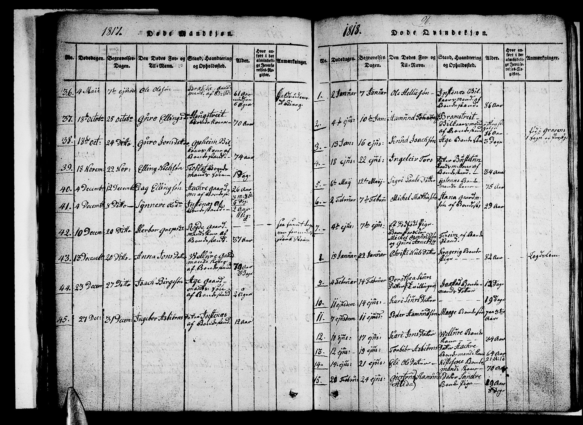 Ullensvang sokneprestembete, AV/SAB-A-78701/H/Hab: Parish register (copy) no. A 3, 1817-1825, p. 96