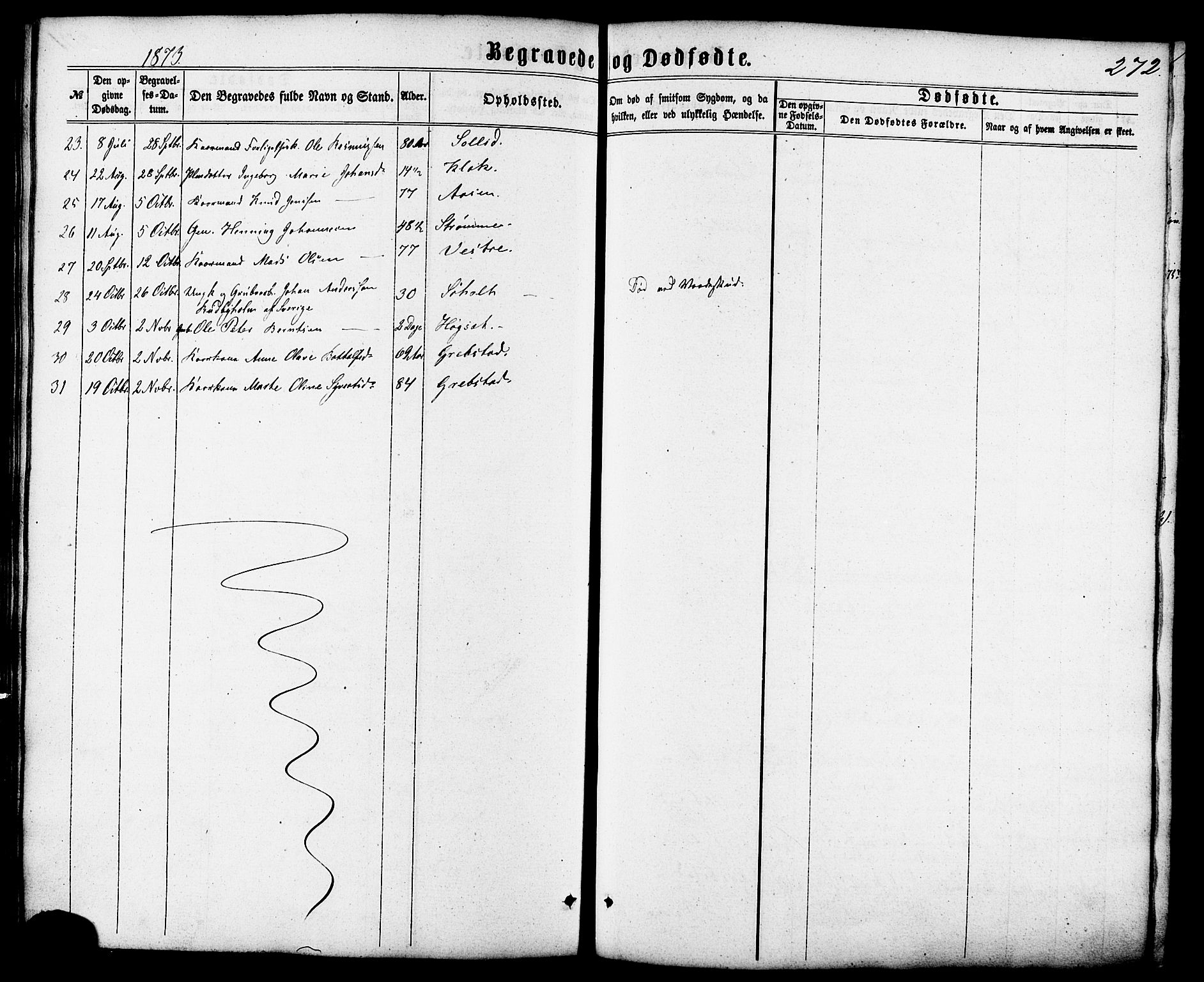 Ministerialprotokoller, klokkerbøker og fødselsregistre - Møre og Romsdal, AV/SAT-A-1454/522/L0314: Parish register (official) no. 522A09, 1863-1877, p. 272