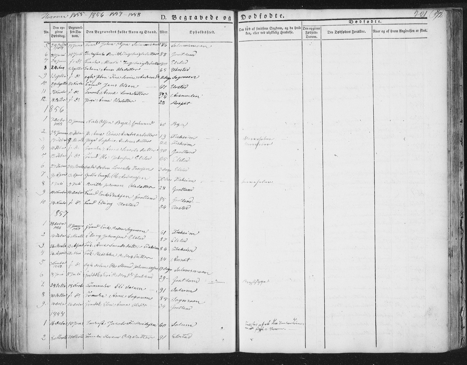 Ministerialprotokoller, klokkerbøker og fødselsregistre - Nord-Trøndelag, SAT/A-1458/758/L0513: Parish register (official) no. 758A02 /3, 1839-1868, p. 221