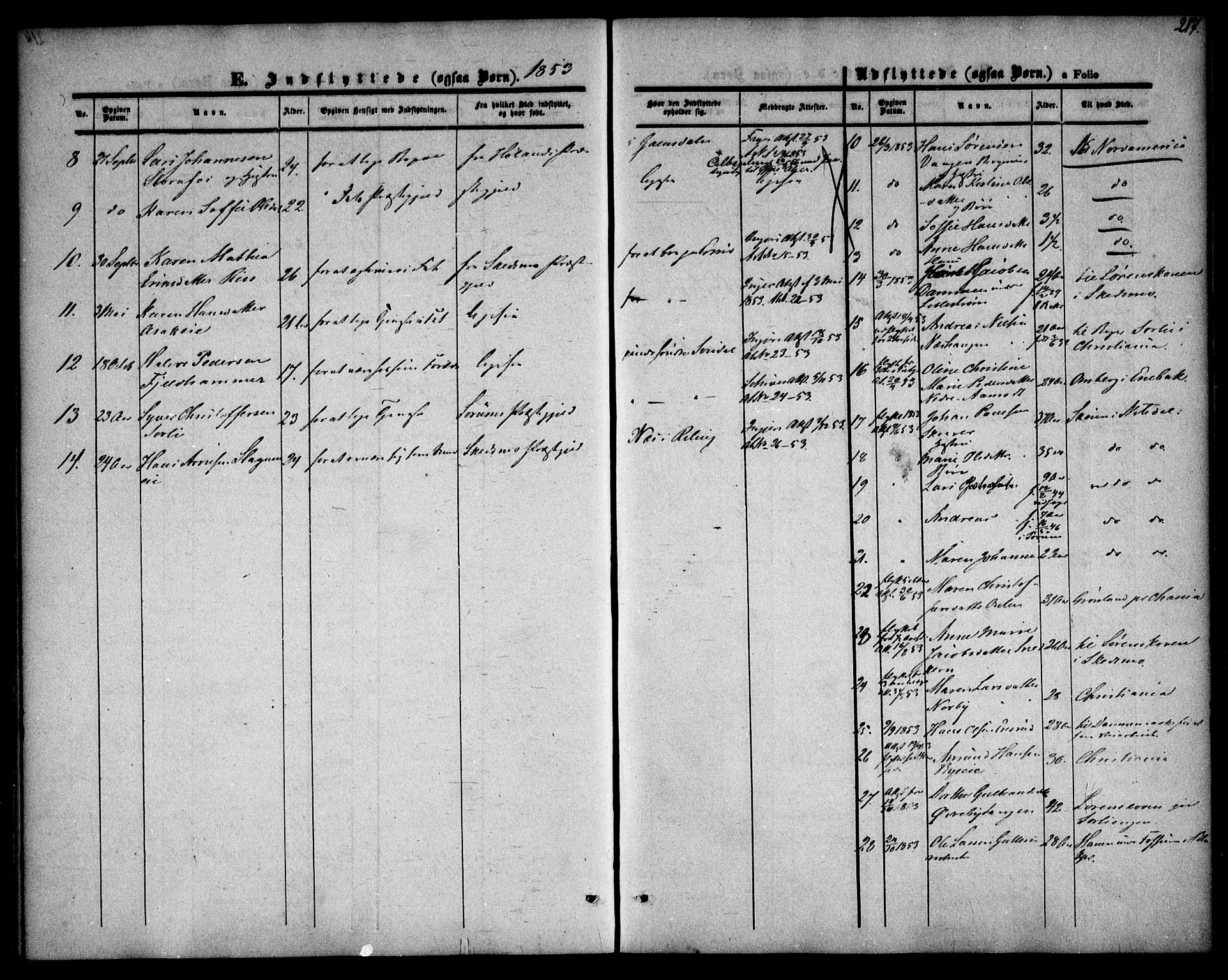 Fet prestekontor Kirkebøker, AV/SAO-A-10370a/F/Fa/L0010: Parish register (official) no. I 10, 1847-1859, p. 217