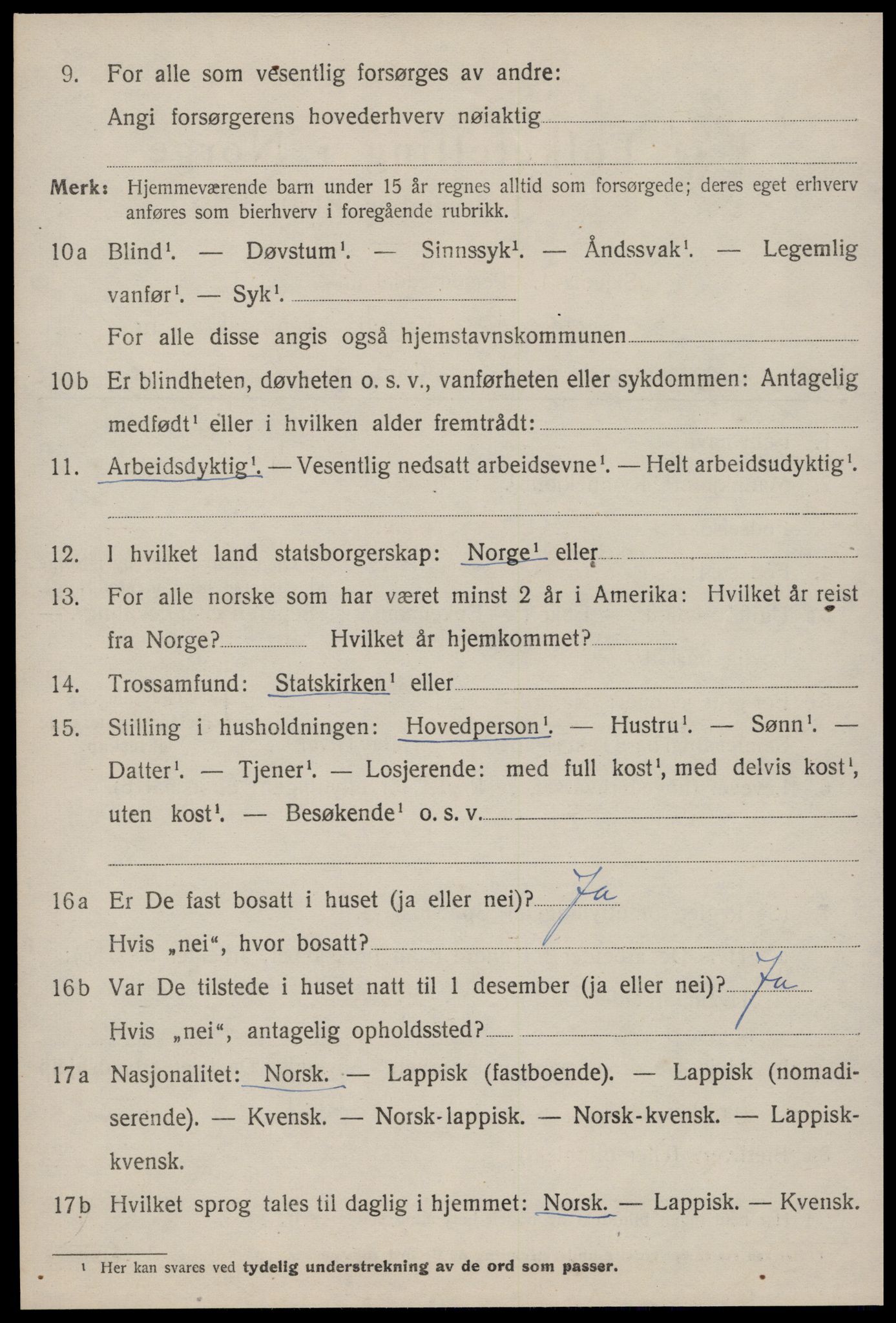 SAT, 1920 census for Soknedal, 1920, p. 4735