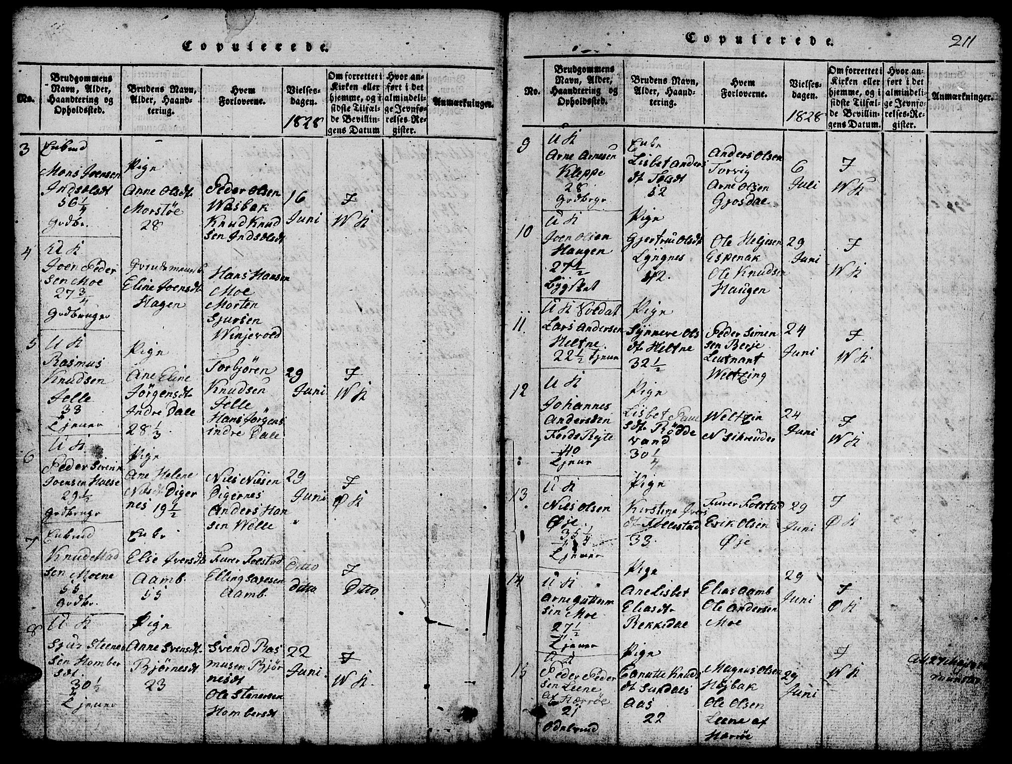 Ministerialprotokoller, klokkerbøker og fødselsregistre - Møre og Romsdal, AV/SAT-A-1454/511/L0155: Parish register (copy) no. 511C01, 1817-1829, p. 211