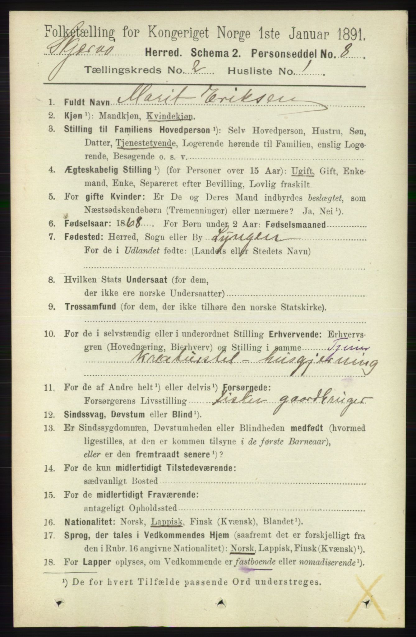 RA, 1891 census for 1941 Skjervøy, 1891, p. 1035