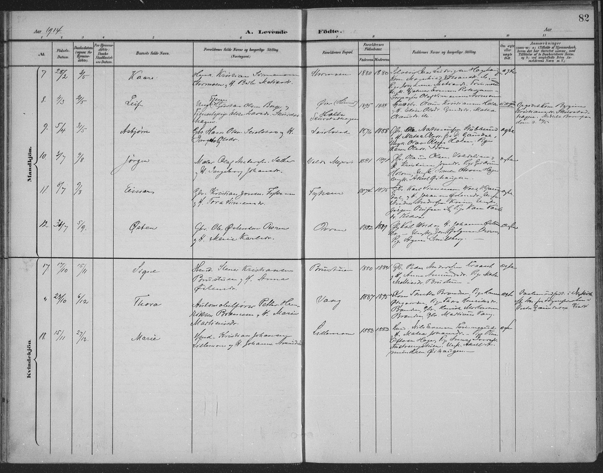 Østre Gausdal prestekontor, AV/SAH-PREST-092/H/Ha/Haa/L0004: Parish register (official) no. 4, 1898-1914, p. 82