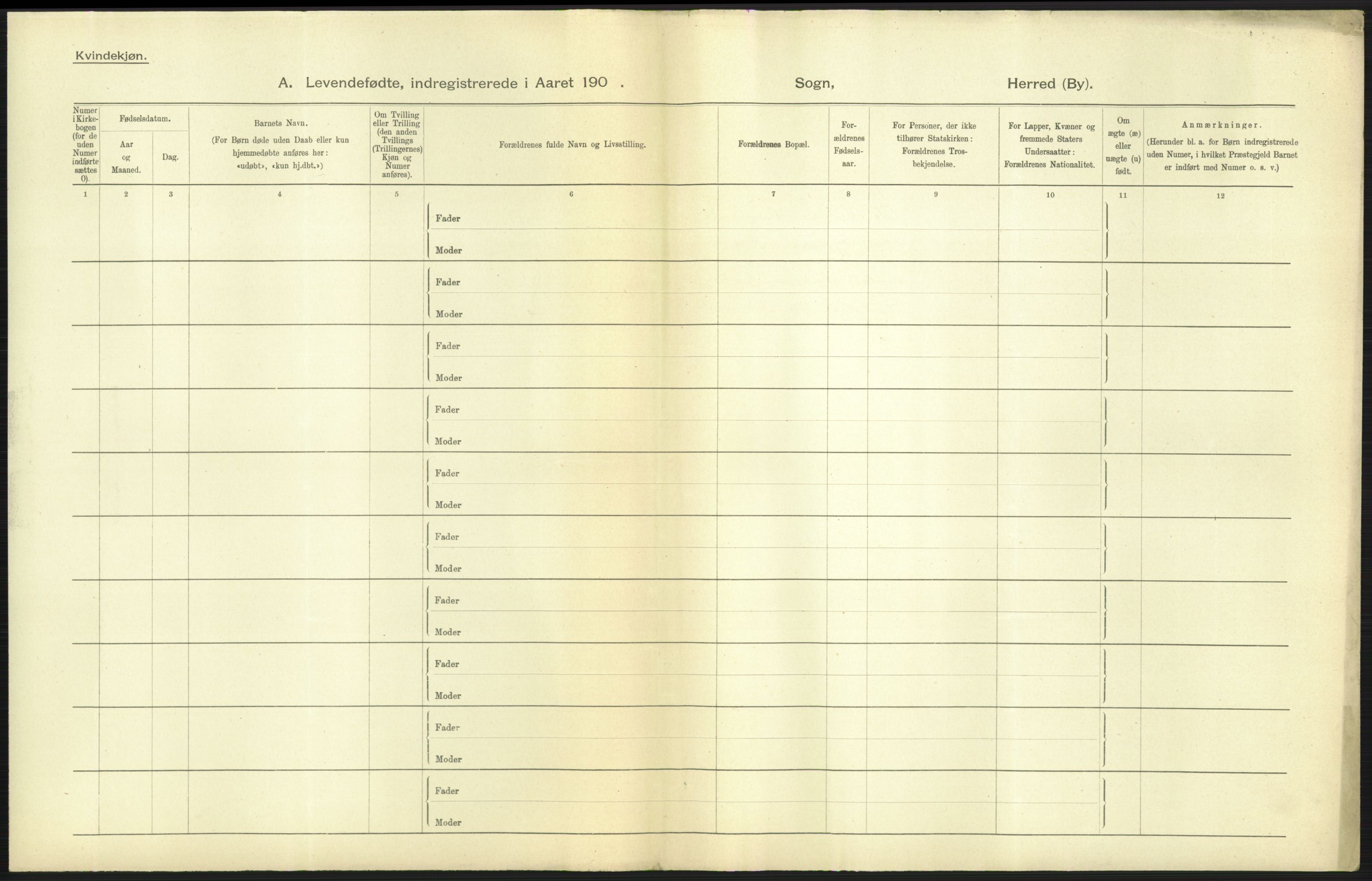 Statistisk sentralbyrå, Sosiodemografiske emner, Befolkning, AV/RA-S-2228/D/Df/Dfa/Dfaa/L0007: Buskeruds amt: Fødte, gifte, døde, 1903, p. 11