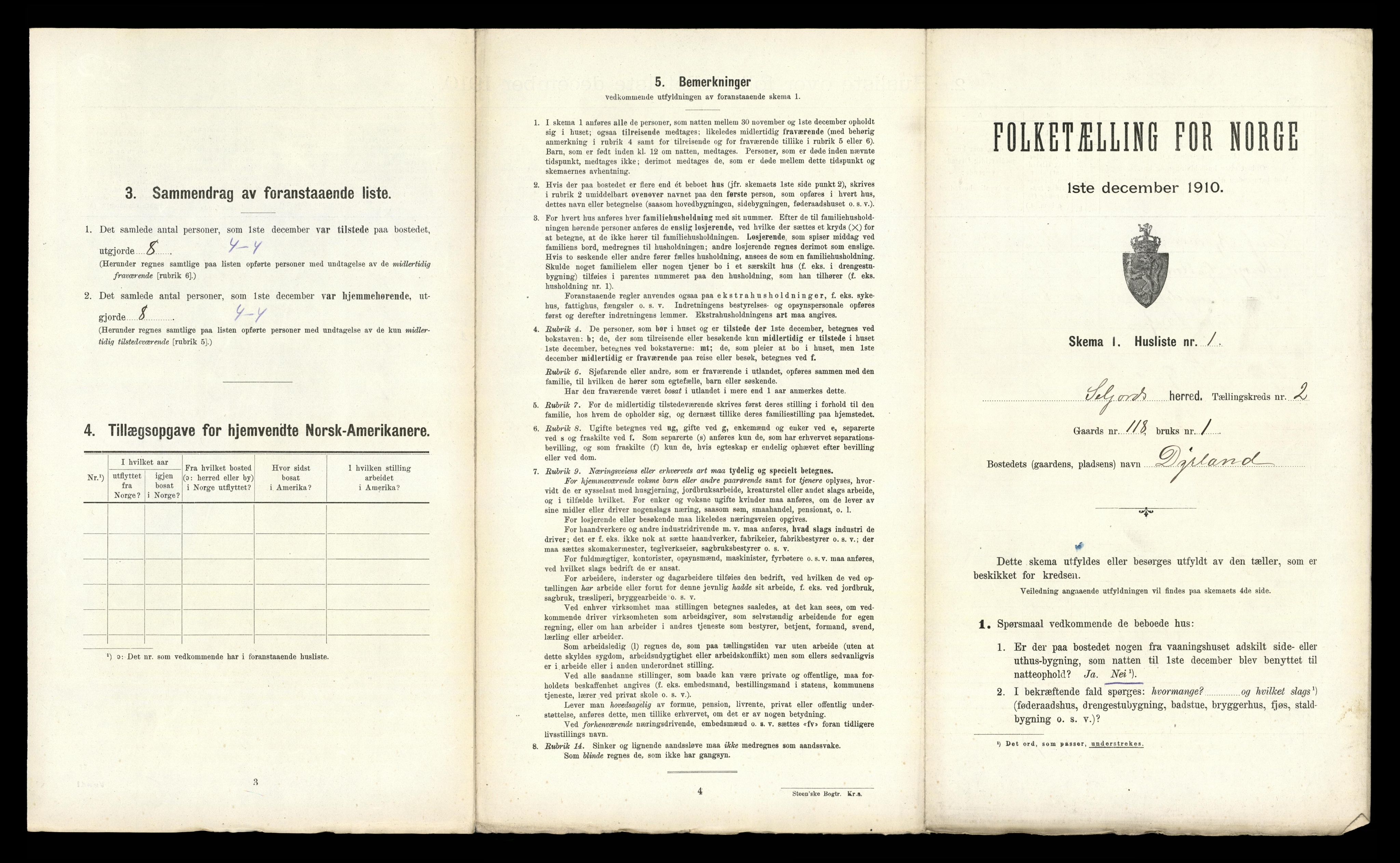 RA, 1910 census for Seljord, 1910, p. 157