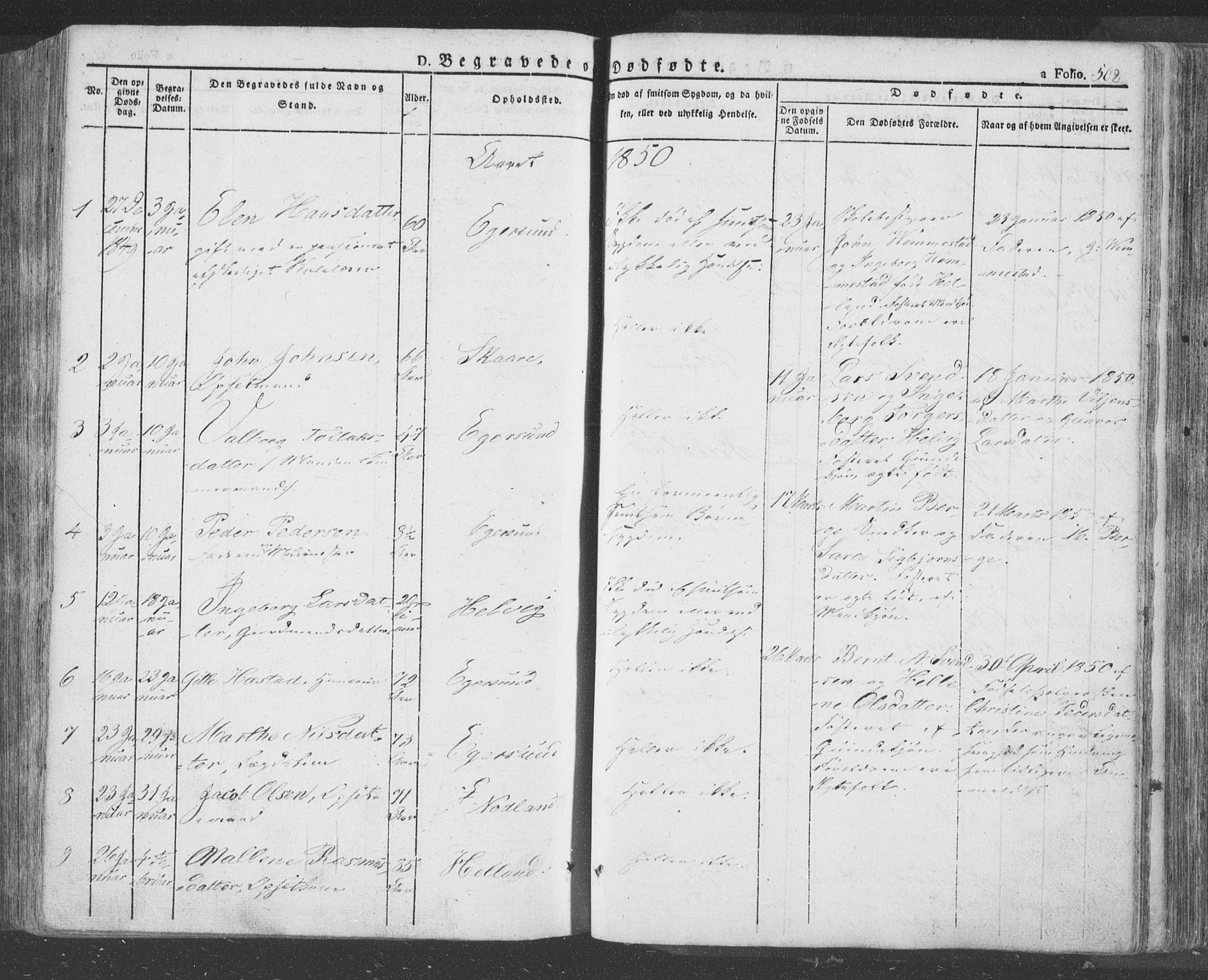 Eigersund sokneprestkontor, SAST/A-101807/S08/L0009: Parish register (official) no. A 9, 1827-1850, p. 502