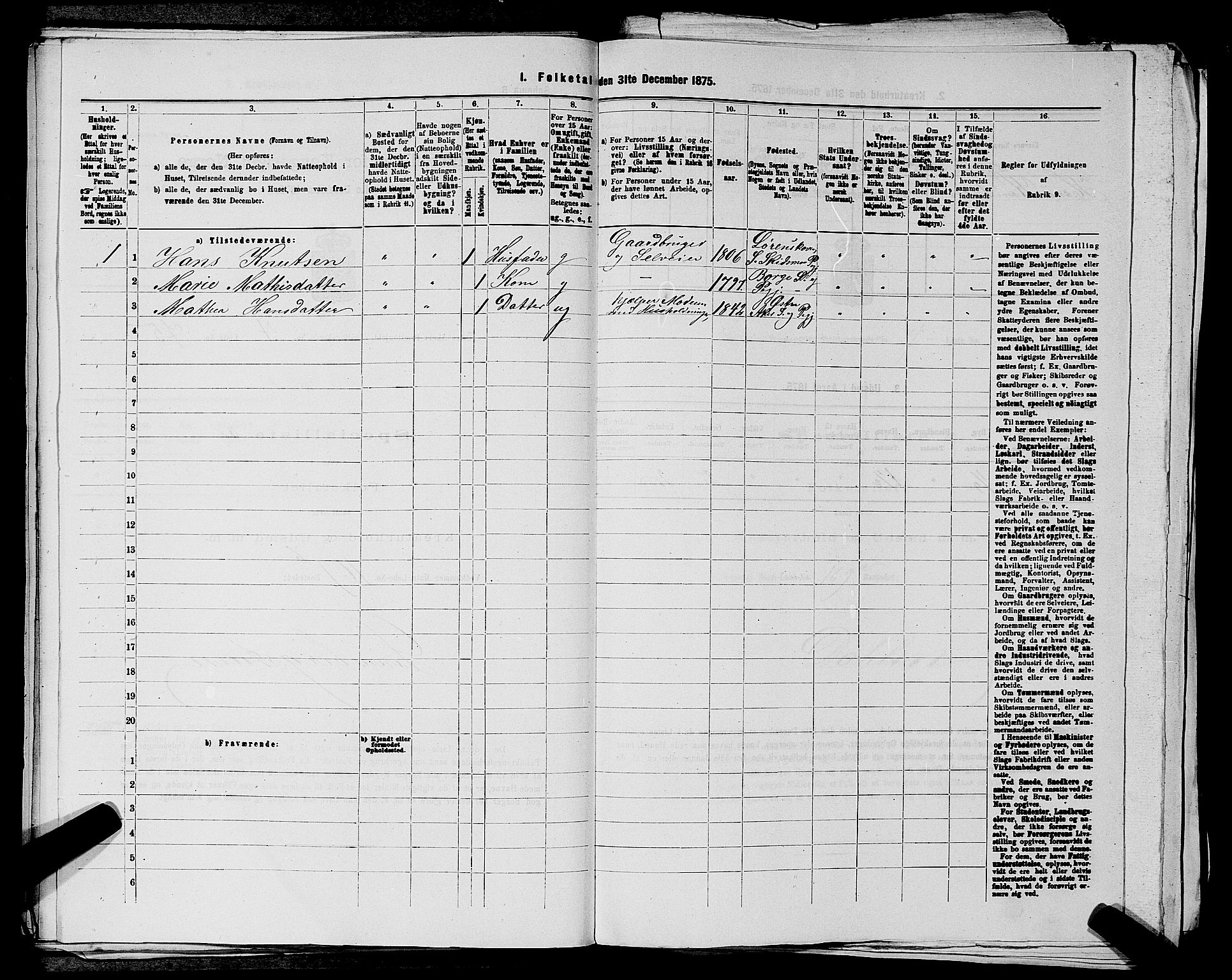 RA, 1875 census for 0218bP Østre Aker, 1875, p. 1318