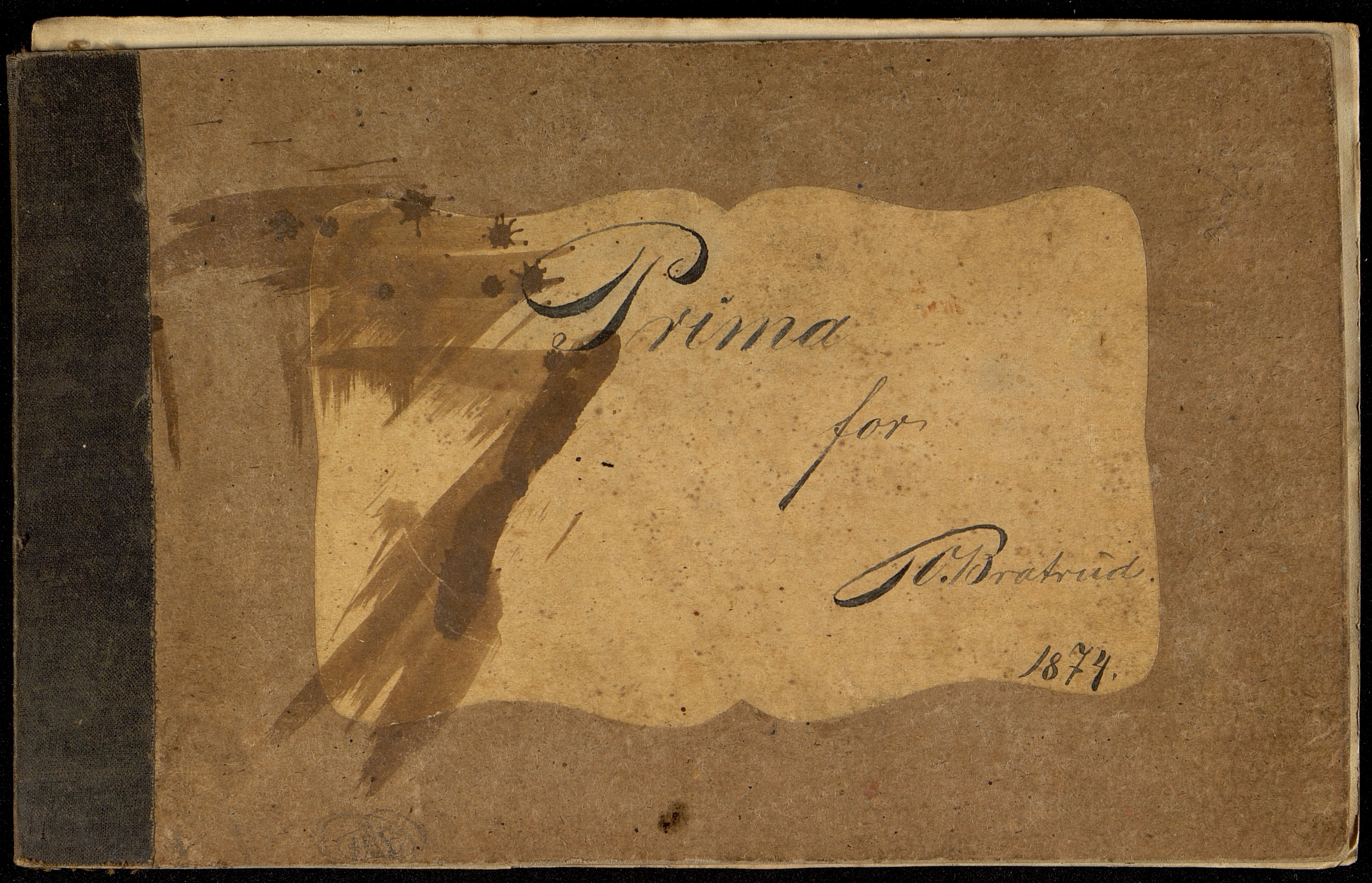 Pa 1026 - Hof Orkesterforening, VEMU/A-2195/F/L0003: Bratrud, O. Notebok, 1874
