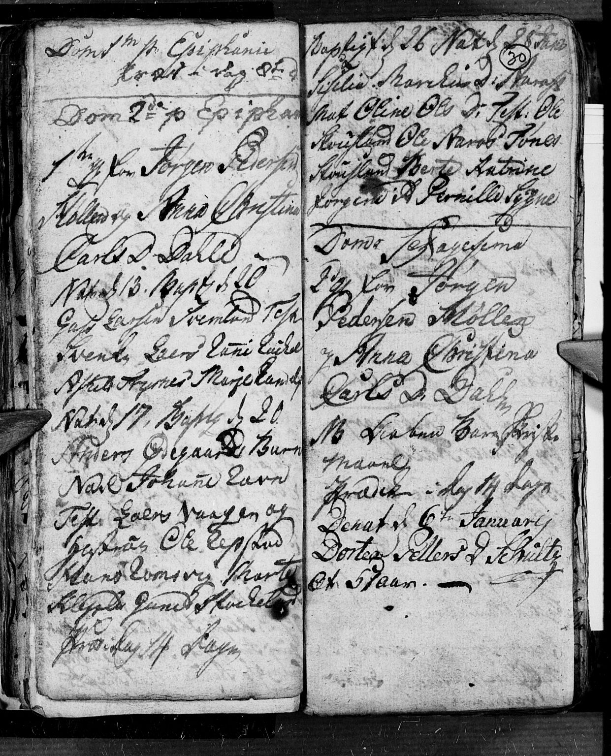 Søgne sokneprestkontor, SAK/1111-0037/F/Fb/Fbb/L0001: Parish register (copy) no. B 1, 1779-1802, p. 30