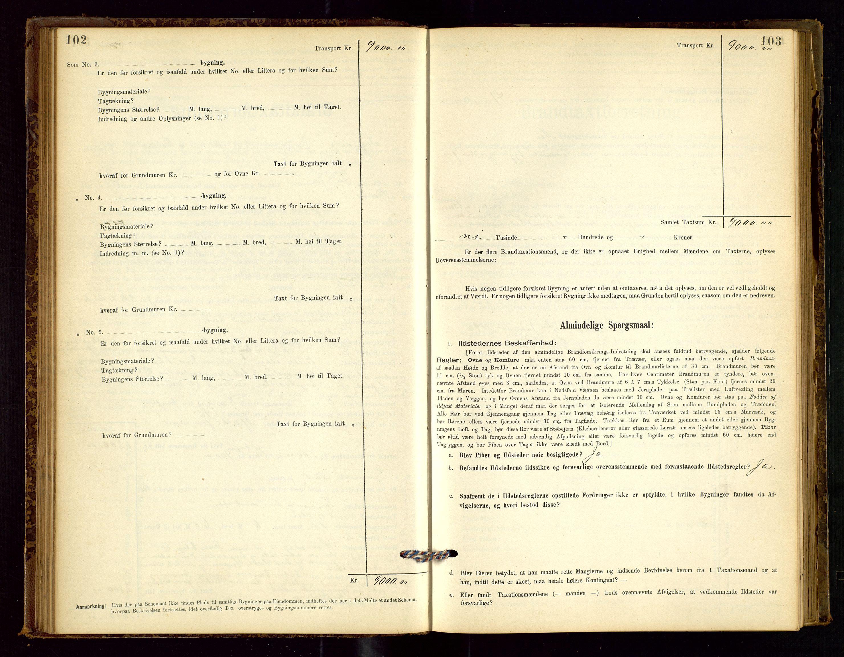 Sokndal lensmannskontor, AV/SAST-A-100417/Gob/L0001: "Brandtaxt-Protokol", 1895-1902, p. 102-103