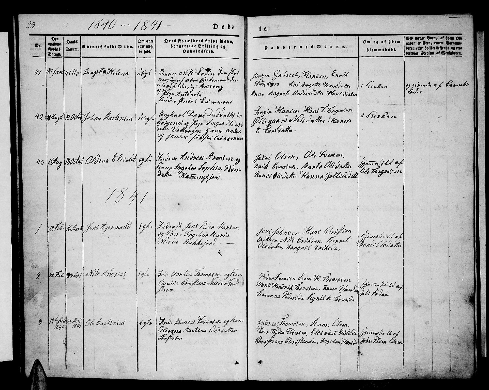 Tranøy sokneprestkontor, AV/SATØ-S-1313/I/Ia/Iab/L0001klokker: Parish register (copy) no. 1, 1835-1853, p. 23