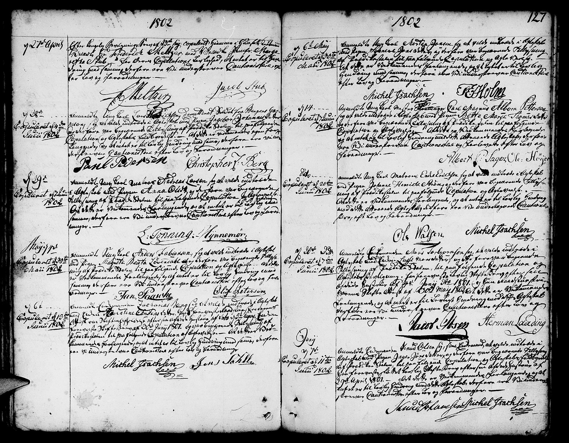 Nykirken Sokneprestembete, SAB/A-77101/H/Haa/L0008: Parish register (official) no. A 8, 1776-1814, p. 127