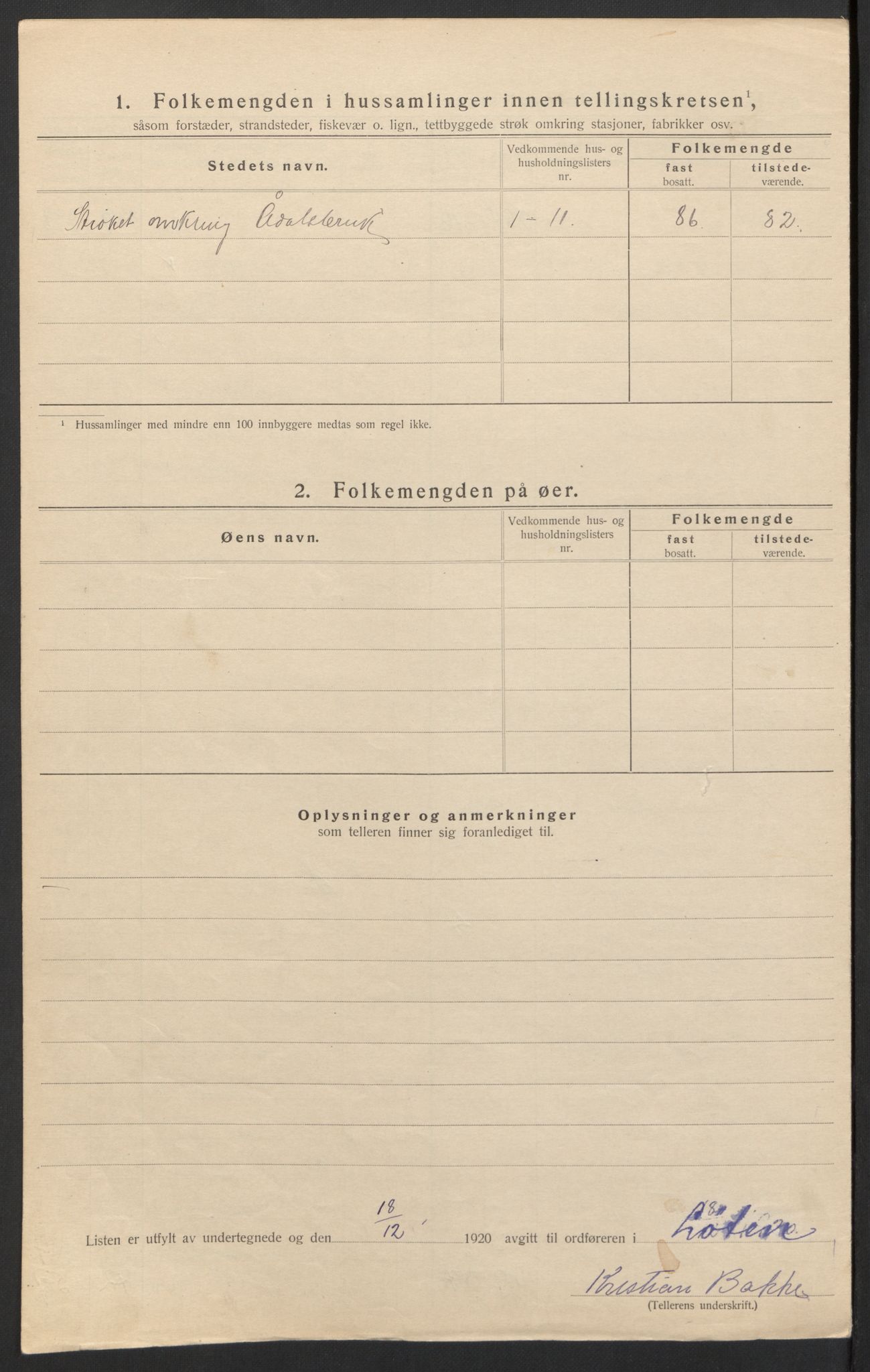 SAH, 1920 census for Løten, 1920, p. 48