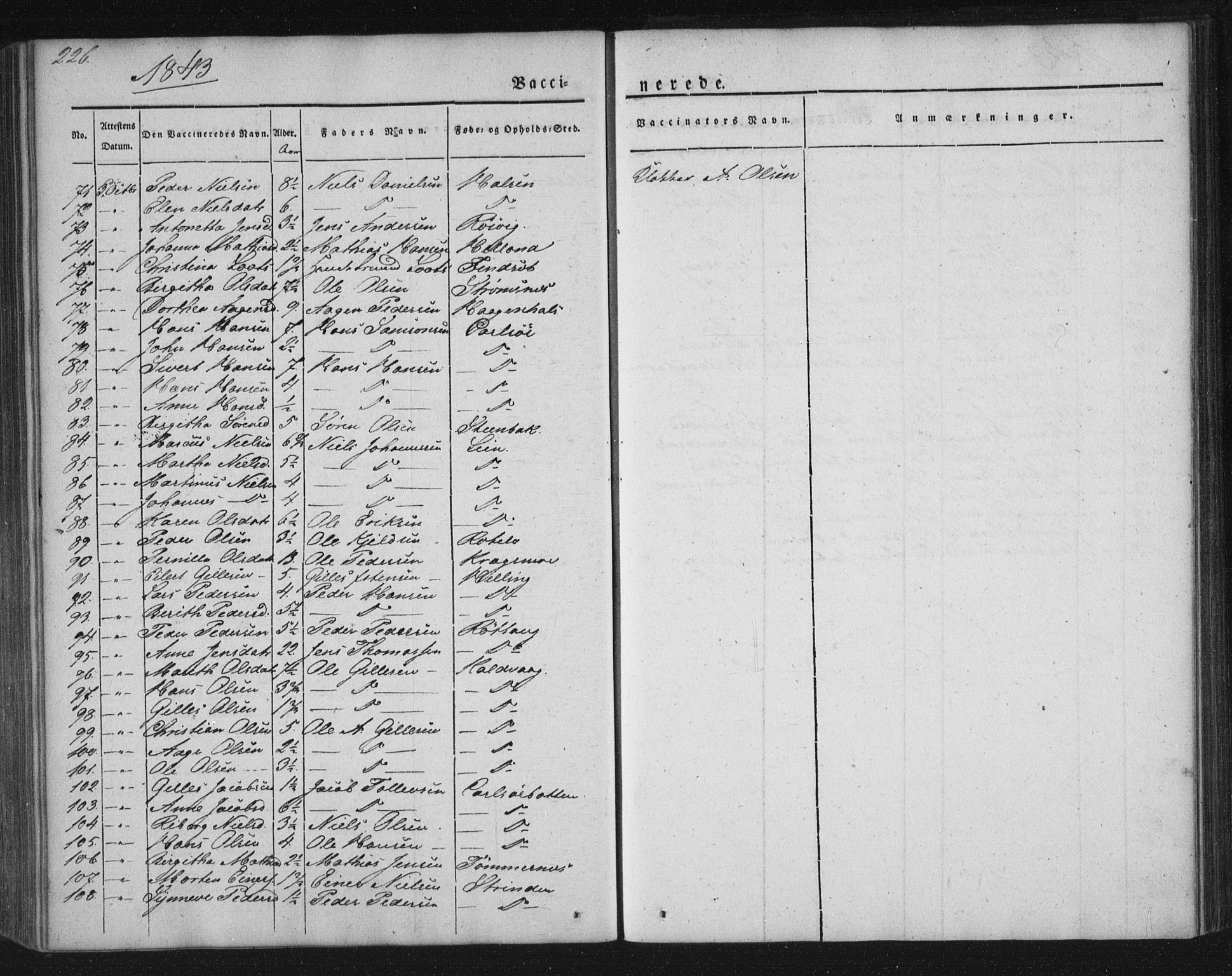 Ministerialprotokoller, klokkerbøker og fødselsregistre - Nordland, AV/SAT-A-1459/859/L0843: Parish register (official) no. 859A03, 1840-1848, p. 226