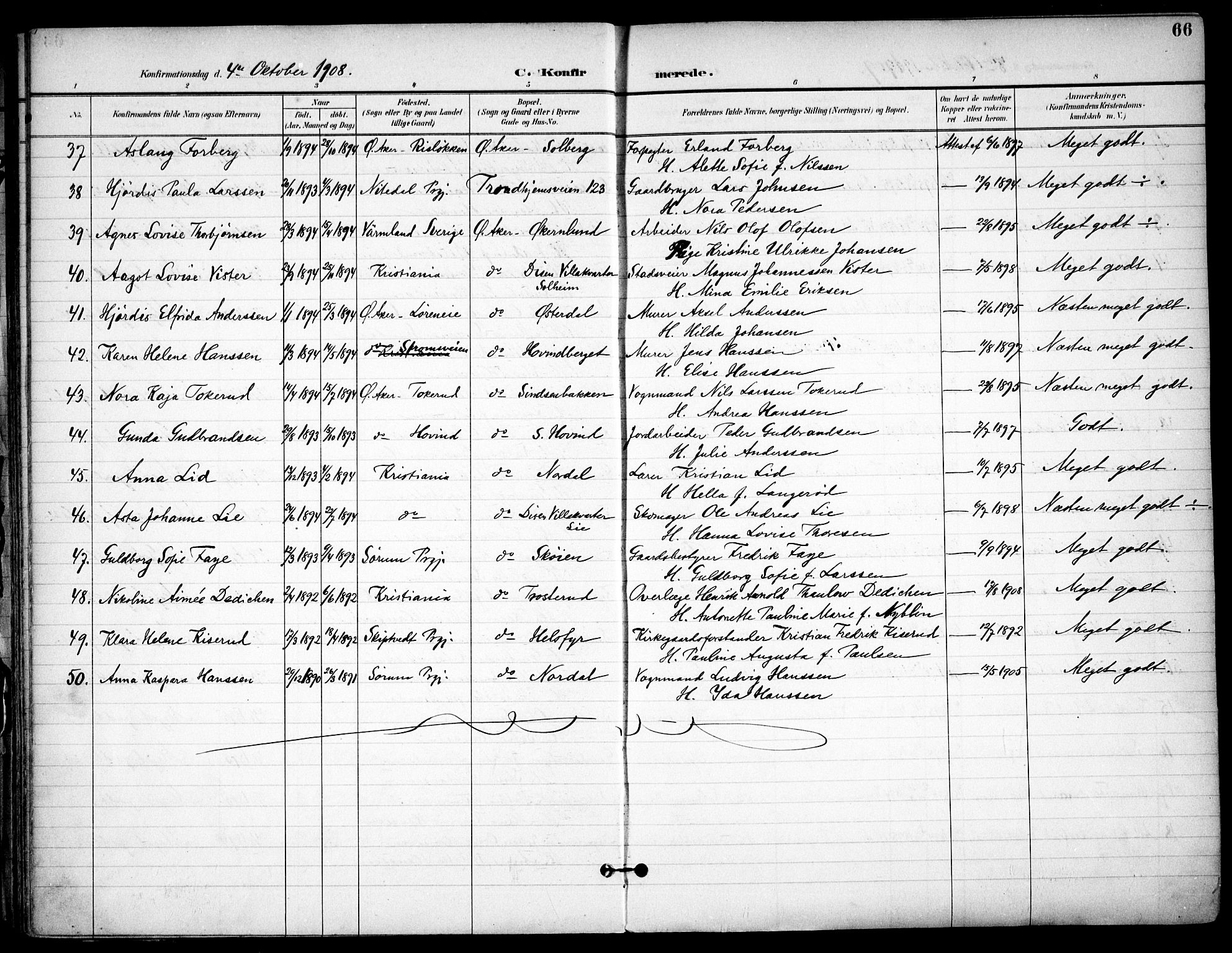 Østre Aker prestekontor Kirkebøker, AV/SAO-A-10840/F/Fa/L0011: Parish register (official) no. I 11, 1895-1917, p. 66