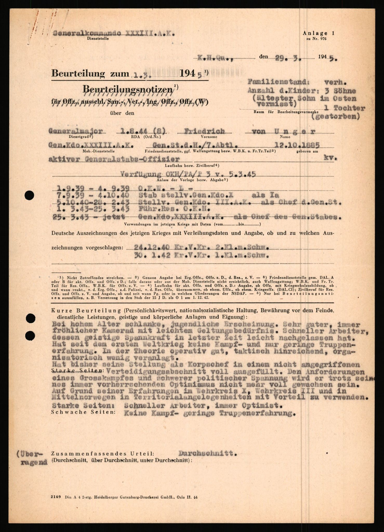 Forsvarets Overkommando. 2 kontor. Arkiv 11.4. Spredte tyske arkivsaker, AV/RA-RAFA-7031/D/Dar/Dara/L0019: Personalbøker og diverse, 1940-1945, p. 486