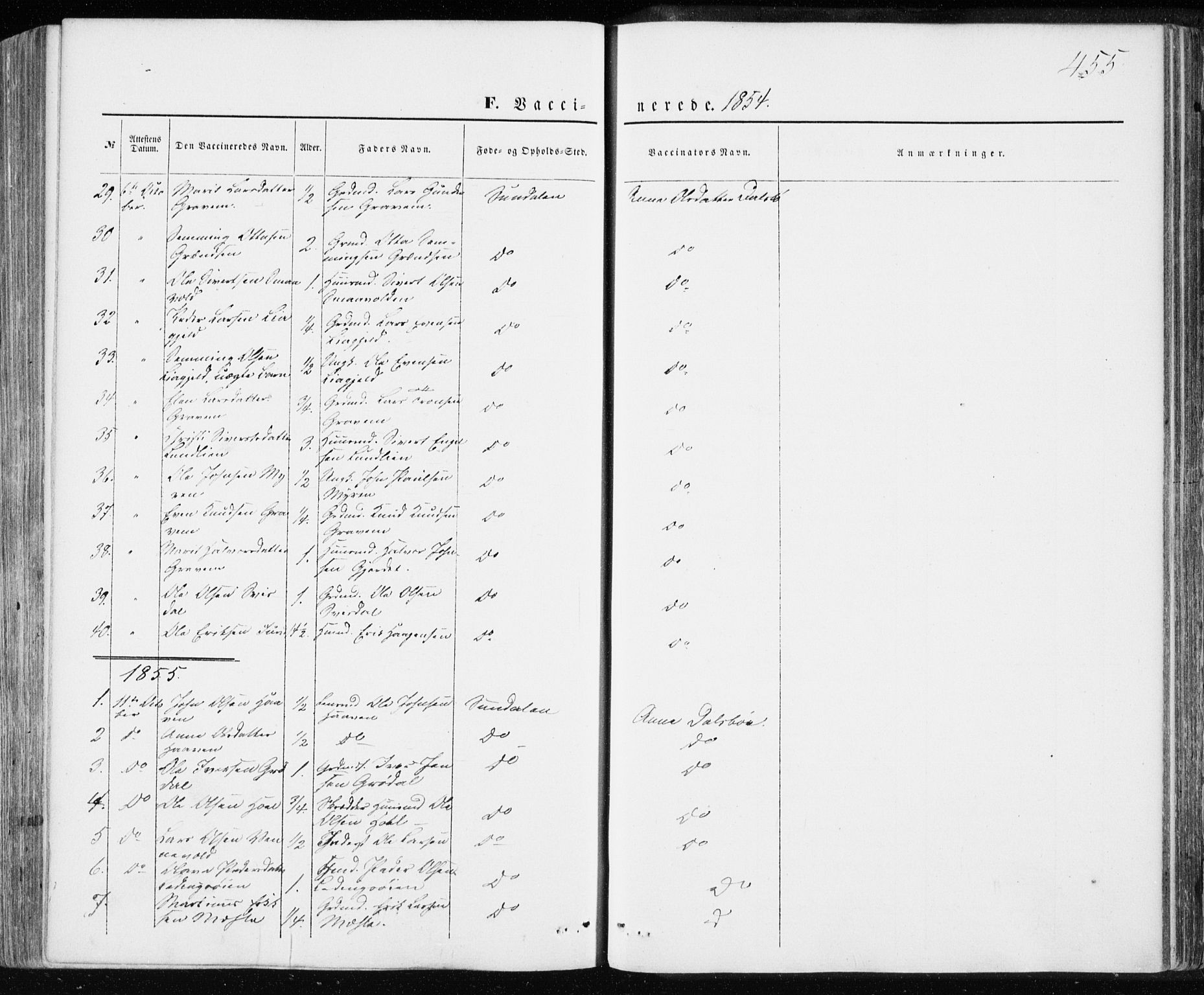 Ministerialprotokoller, klokkerbøker og fødselsregistre - Møre og Romsdal, SAT/A-1454/590/L1013: Parish register (official) no. 590A05, 1847-1877, p. 455