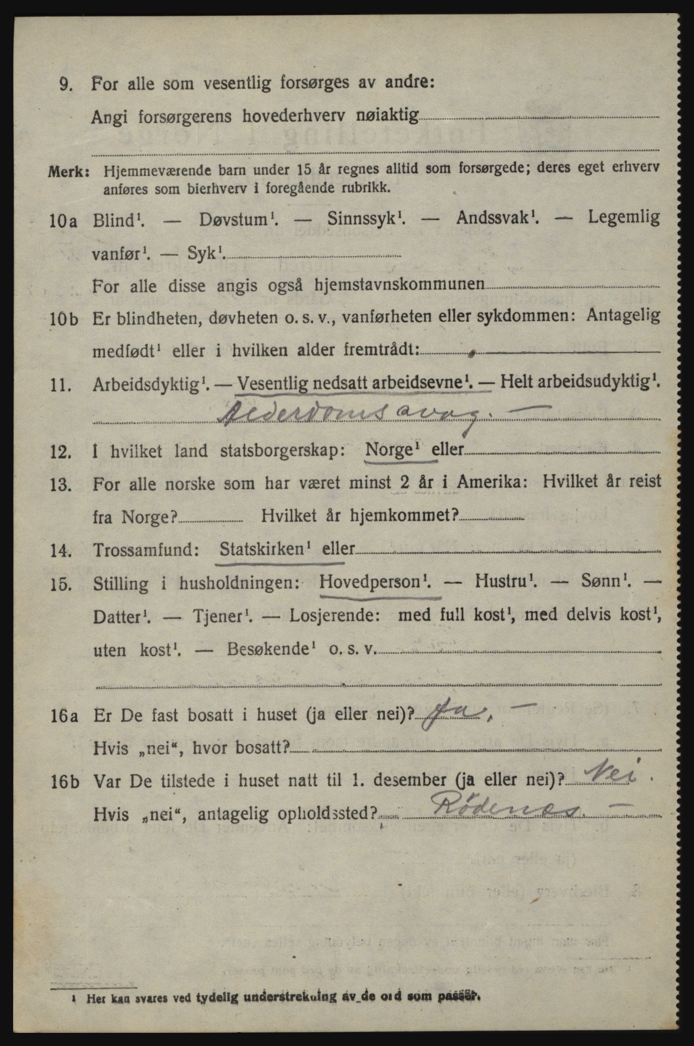 SAO, 1920 census for Øymark, 1920, p. 1188